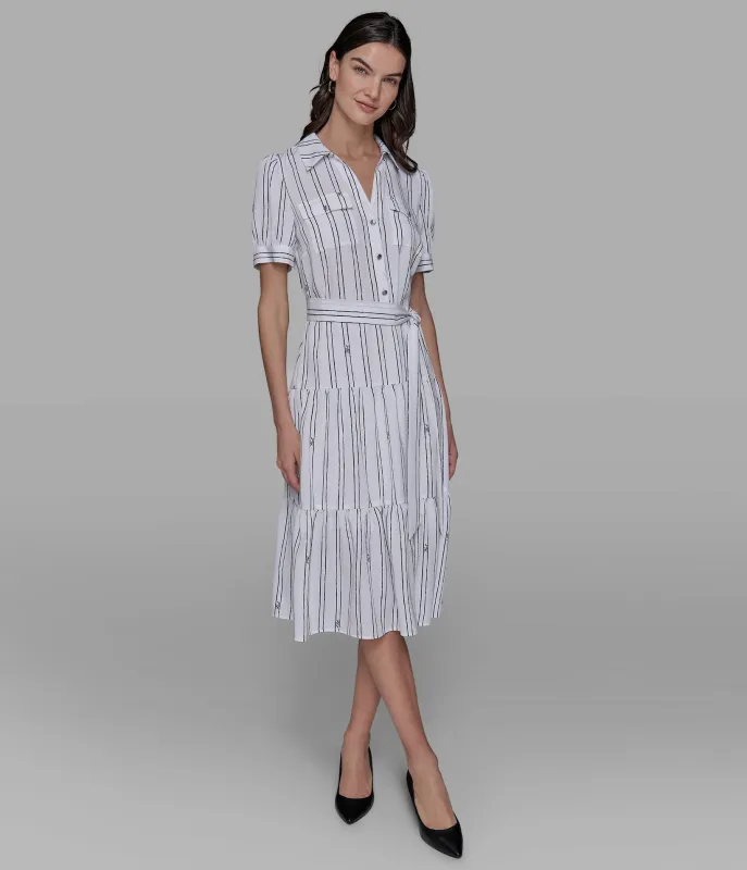 TIERED SHIRT DRESS sold by Karl Lagerfeld Paris