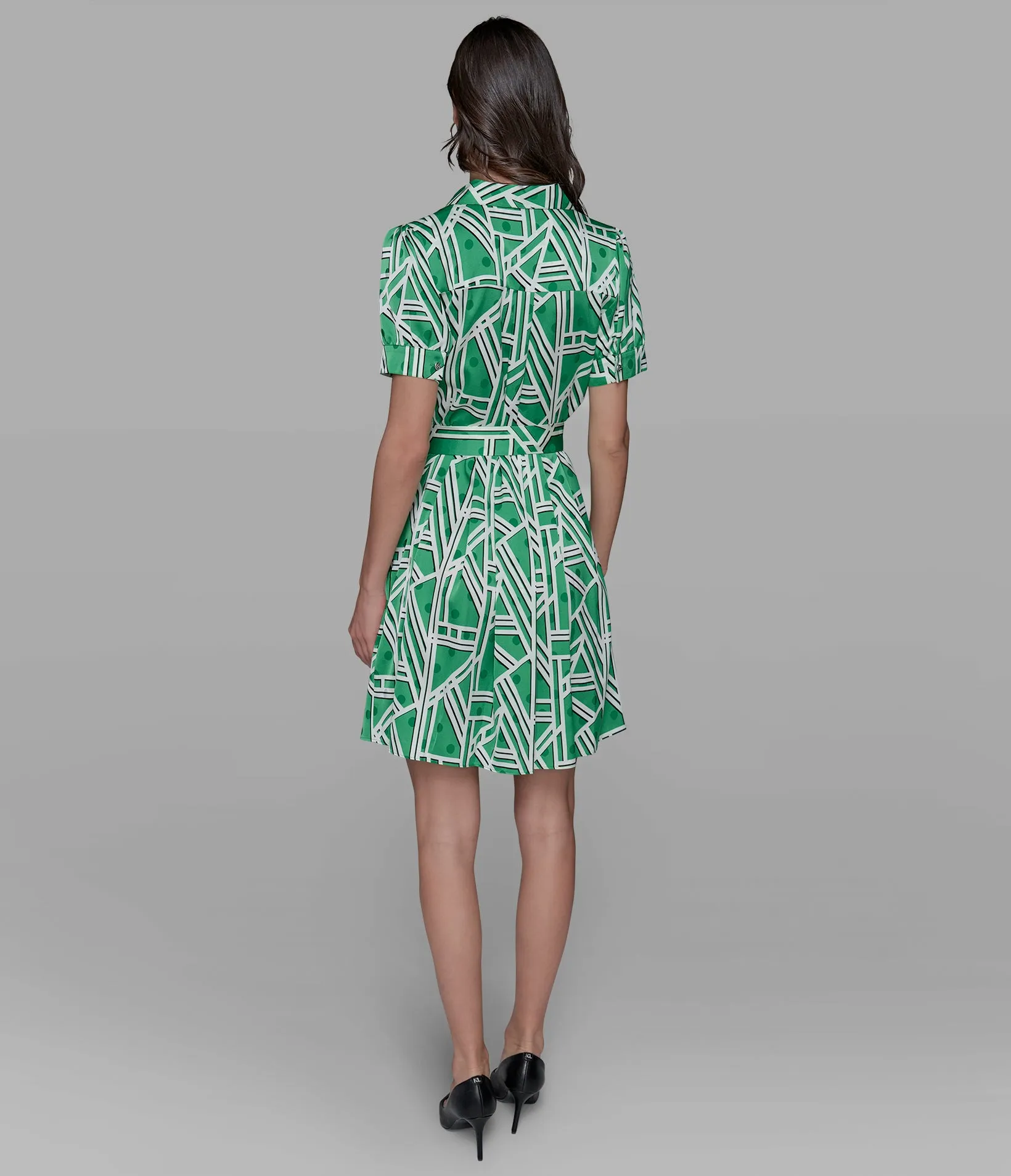 SHORT SLEEVE KL PRINT SHIRT DRESS sold by Karl Lagerfeld Paris product image thumbnail 2