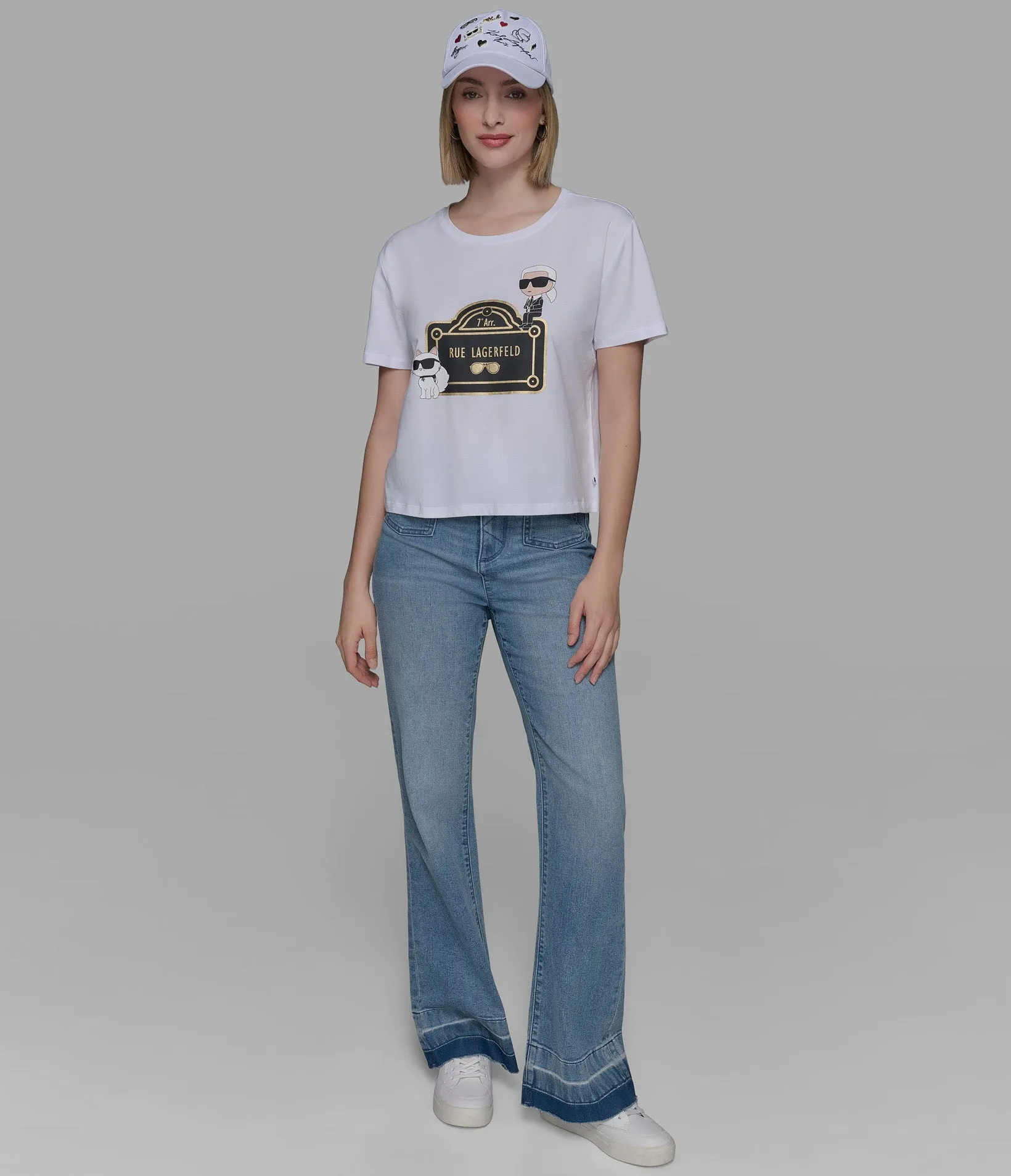 RUE LAGERFELD DUO LOGO TEE sold by Karl Lagerfeld Paris product image thumbnail 3