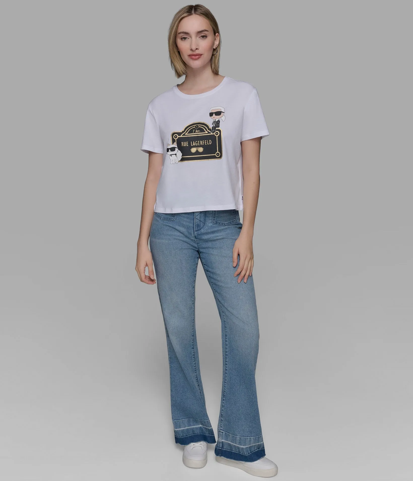 RUE LAGERFELD DUO LOGO TEE sold by Karl Lagerfeld Paris product image thumbnail 4