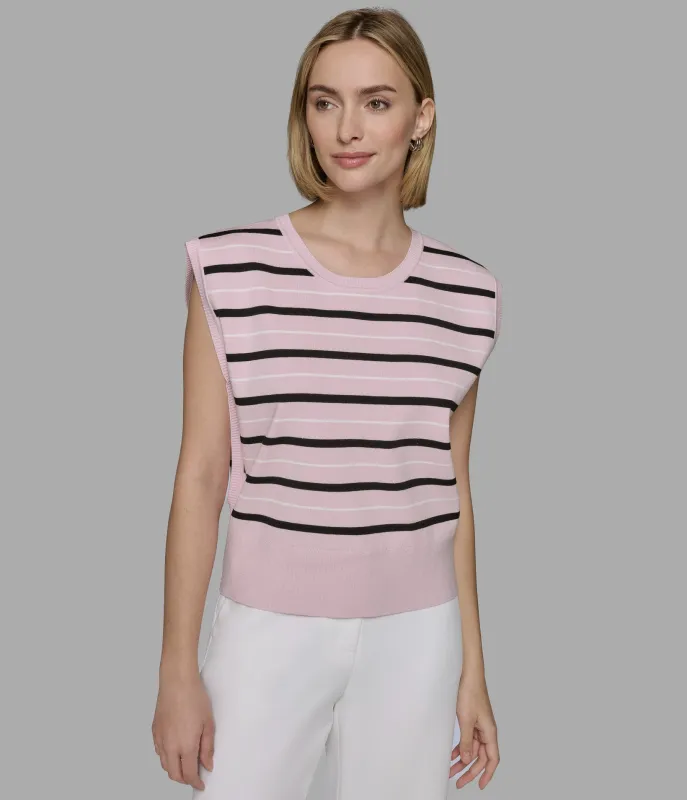 STRIPED SWEATER VEST sold by Karl Lagerfeld Paris