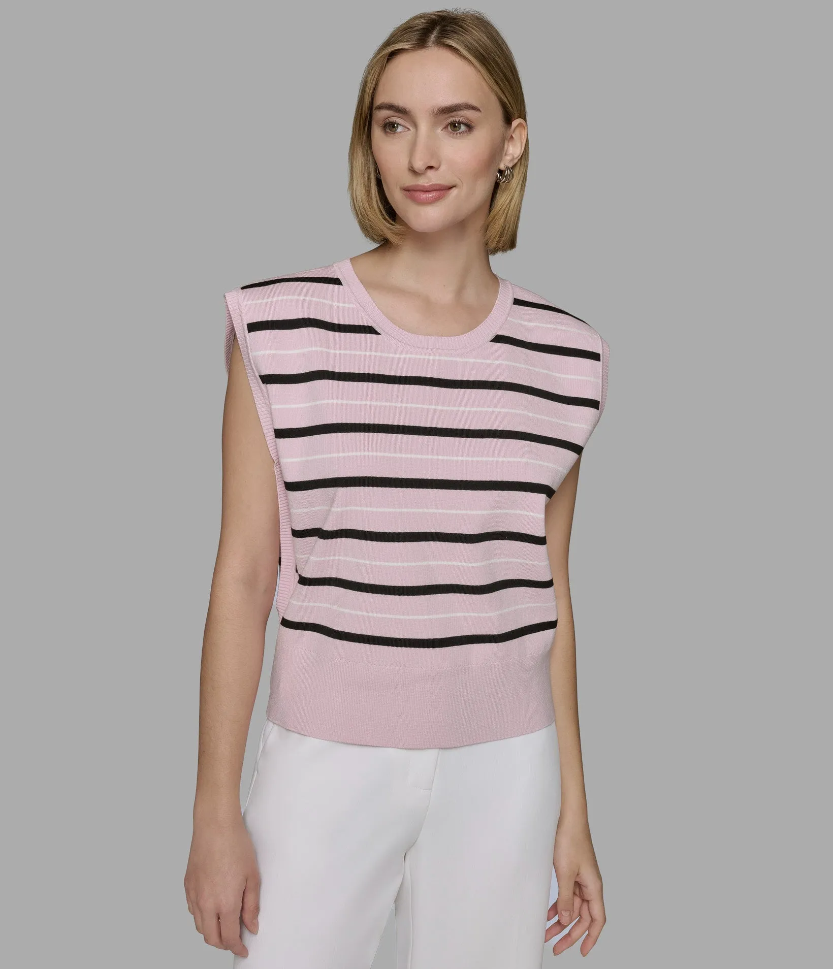 STRIPED SWEATER VEST sold by Karl Lagerfeld Paris