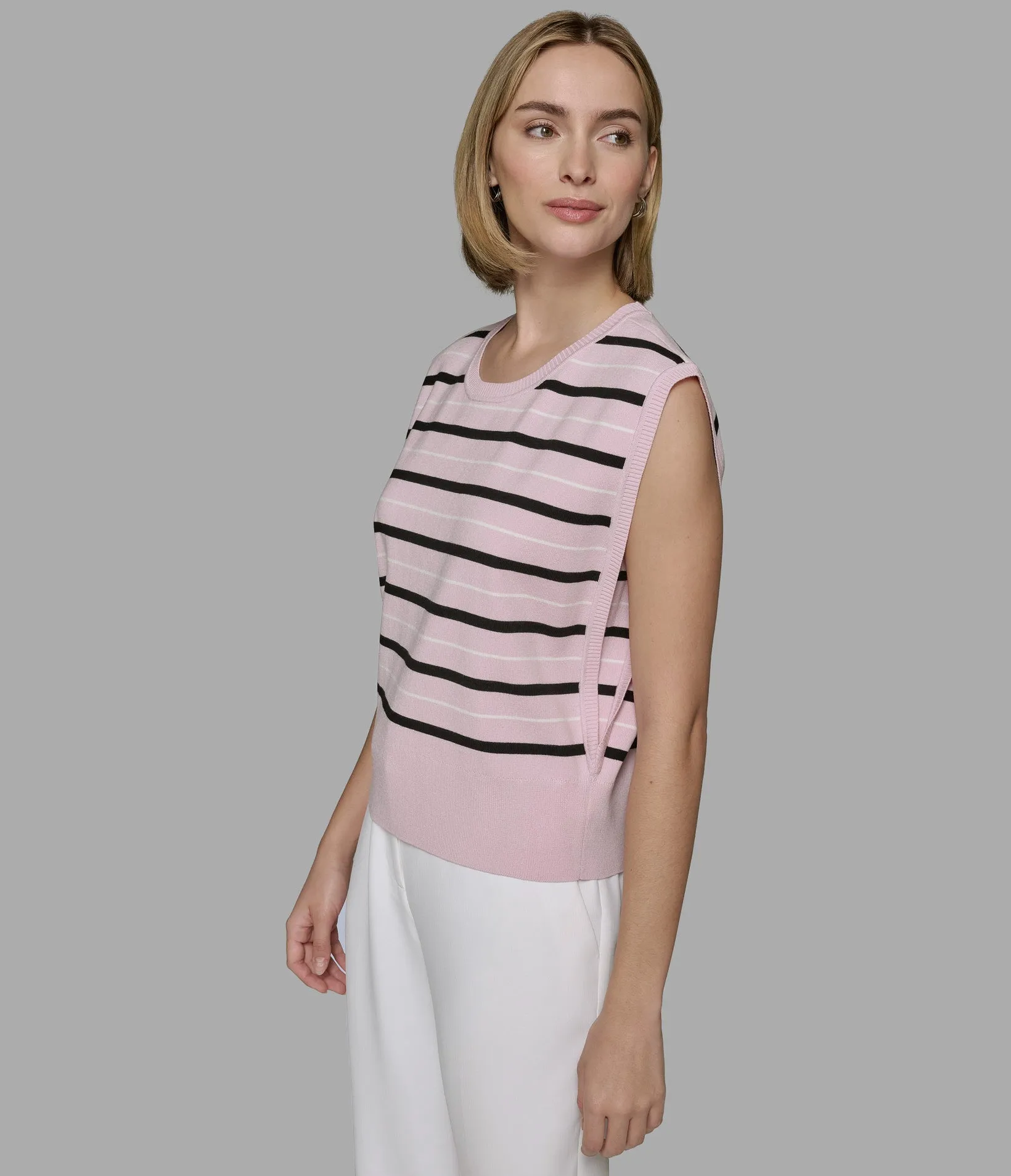STRIPED SWEATER VEST sold by Karl Lagerfeld Paris product image thumbnail 3