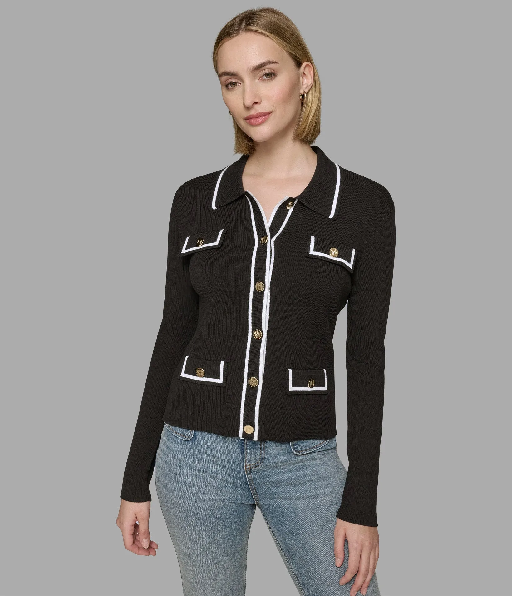 LADY CARDIGAN WITH PIPING sold by Karl Lagerfeld Paris