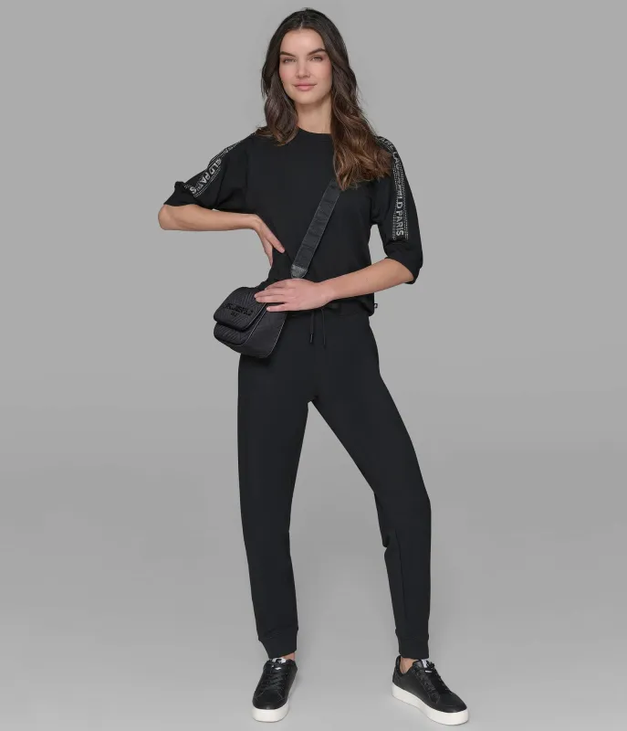 SPARKLE LOGO TAPE JOGGER sold by Karl Lagerfeld Paris