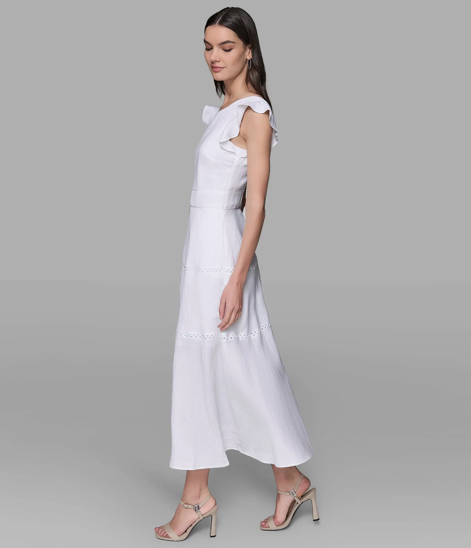 SCALLOPED MAXI DRESS sold by Karl Lagerfeld Paris product image thumbnail 3