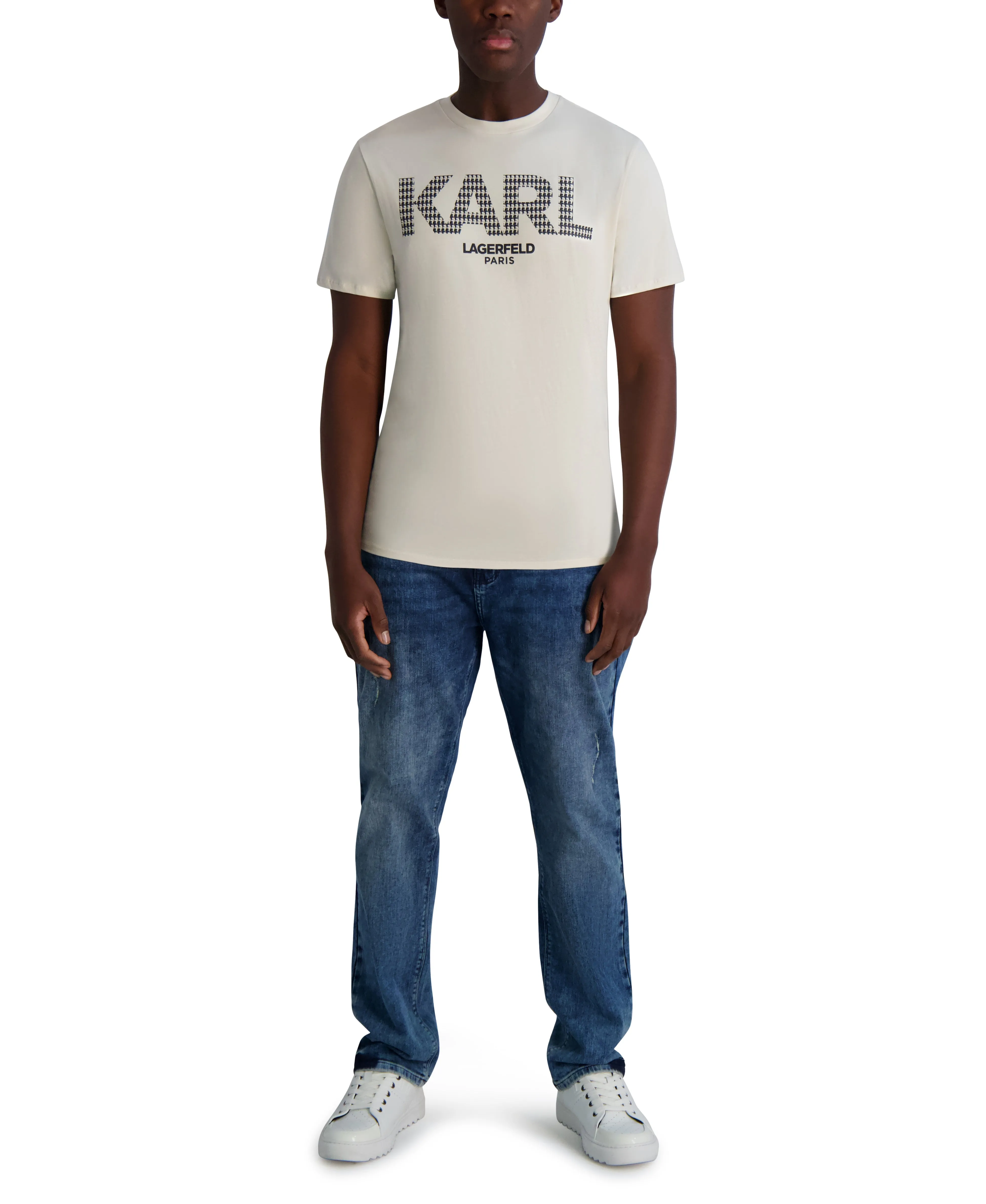 COLOR BLOCKED LOGO TEE sold by Karl Lagerfeld Paris product image thumbnail 4