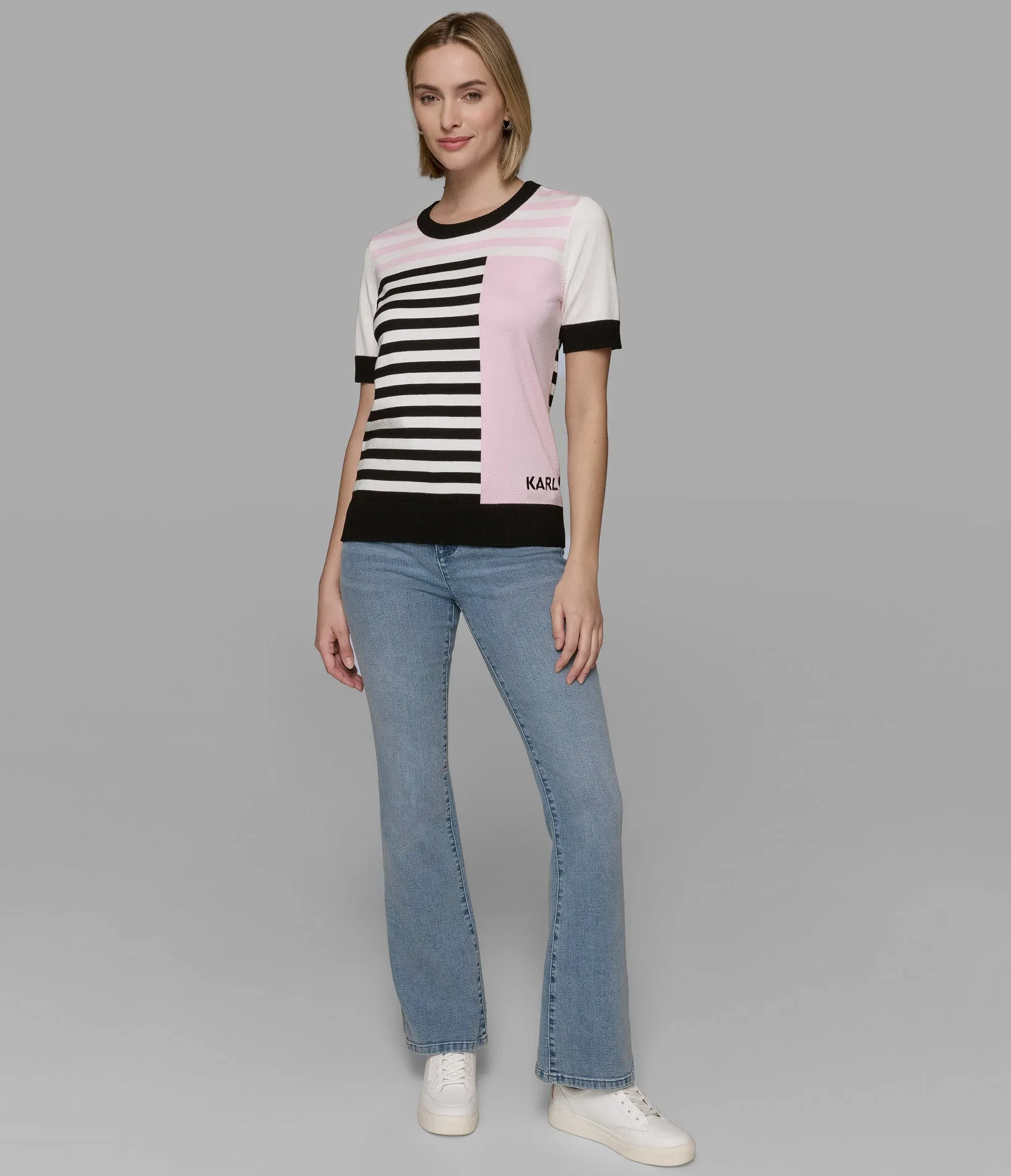 COLORBLOCK STRIPE SWEATER sold by Karl Lagerfeld Paris product image thumbnail 5
