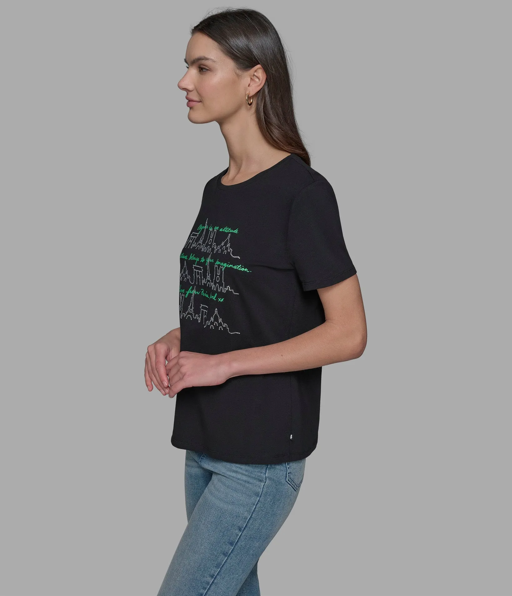 PARIS SKYLINE LOGO TEE sold by Karl Lagerfeld Paris product image thumbnail 4