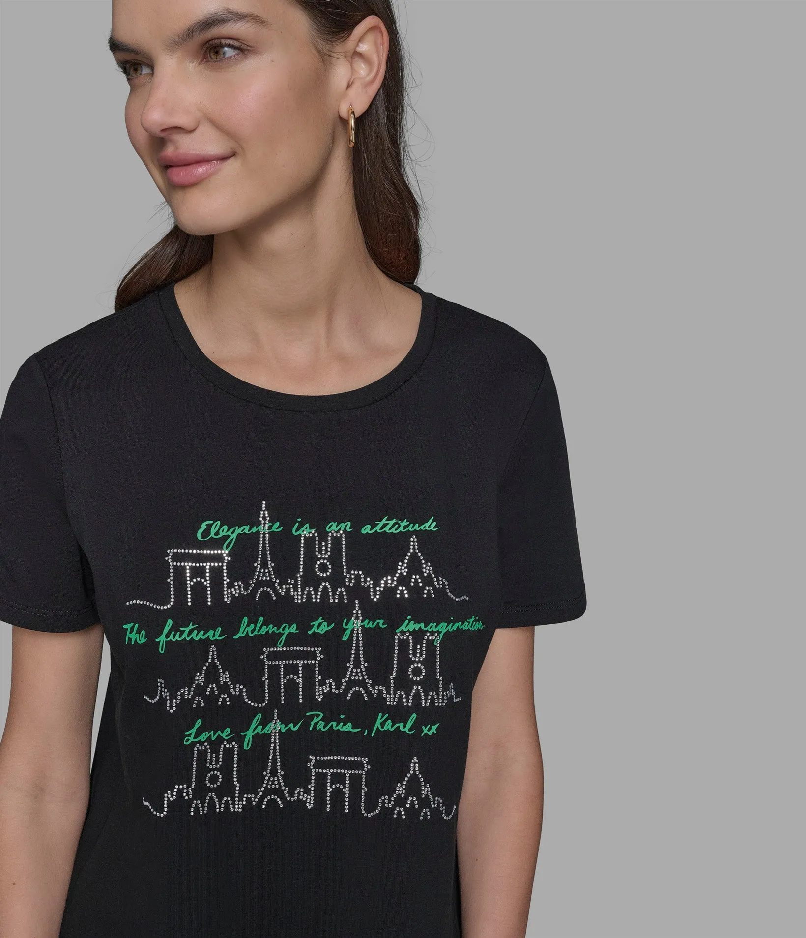 PARIS SKYLINE LOGO TEE sold by Karl Lagerfeld Paris product image thumbnail 5