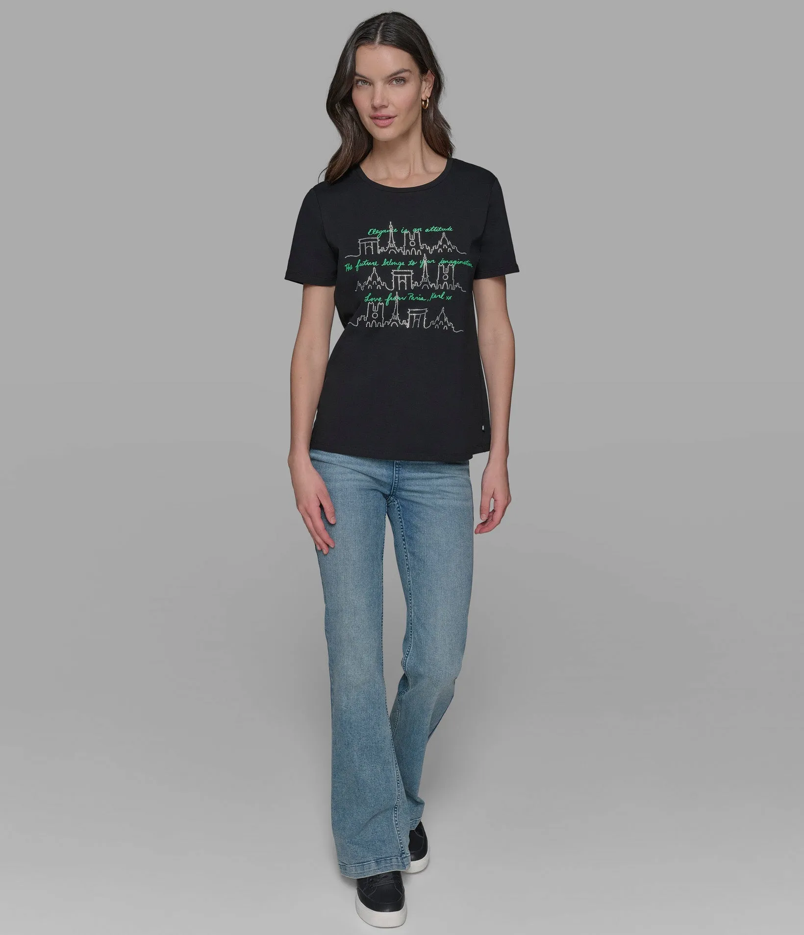 PARIS SKYLINE LOGO TEE sold by Karl Lagerfeld Paris product image thumbnail 3