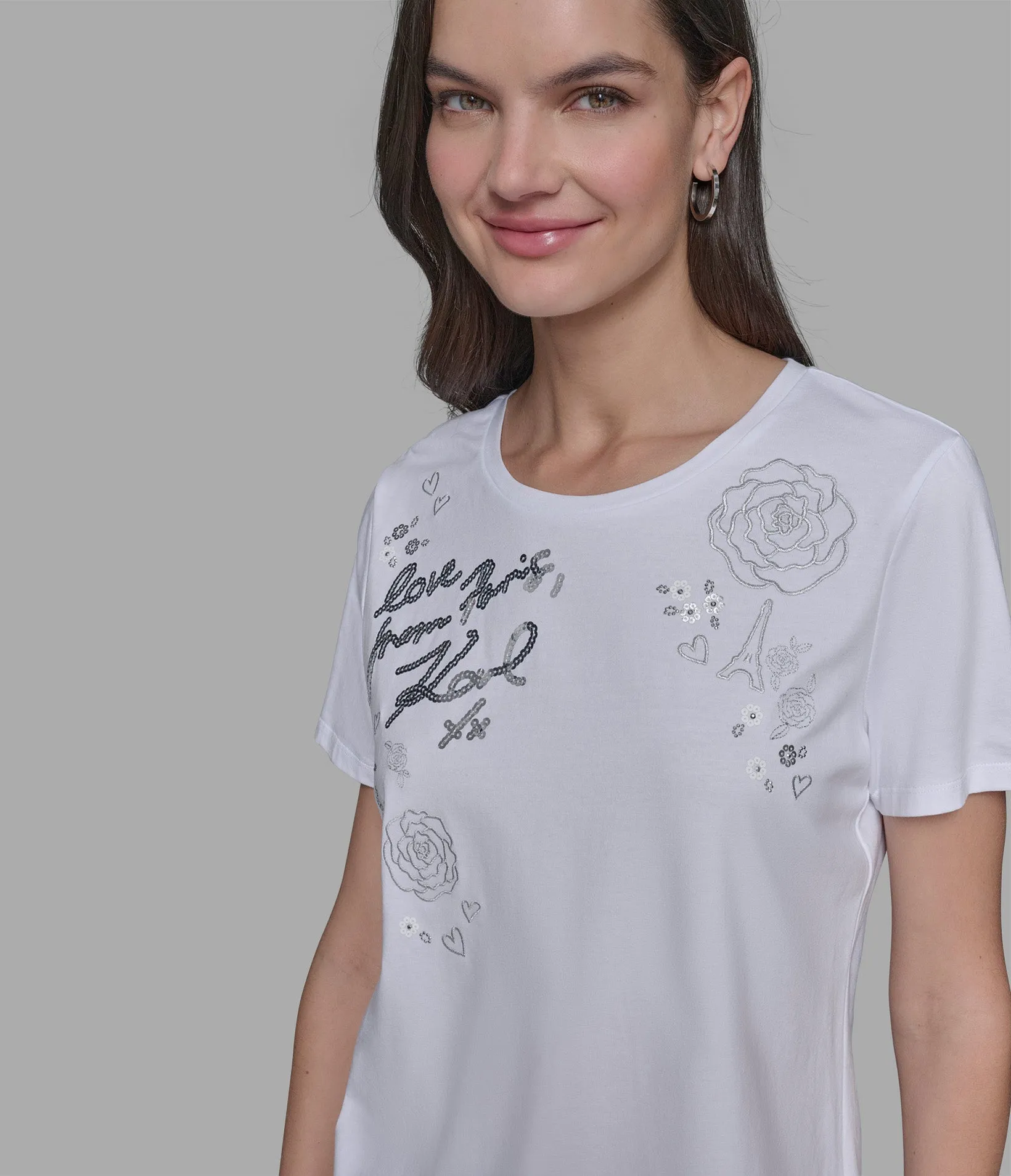 FLORAL WHIMSY TEE sold by Karl Lagerfeld Paris product image thumbnail 5