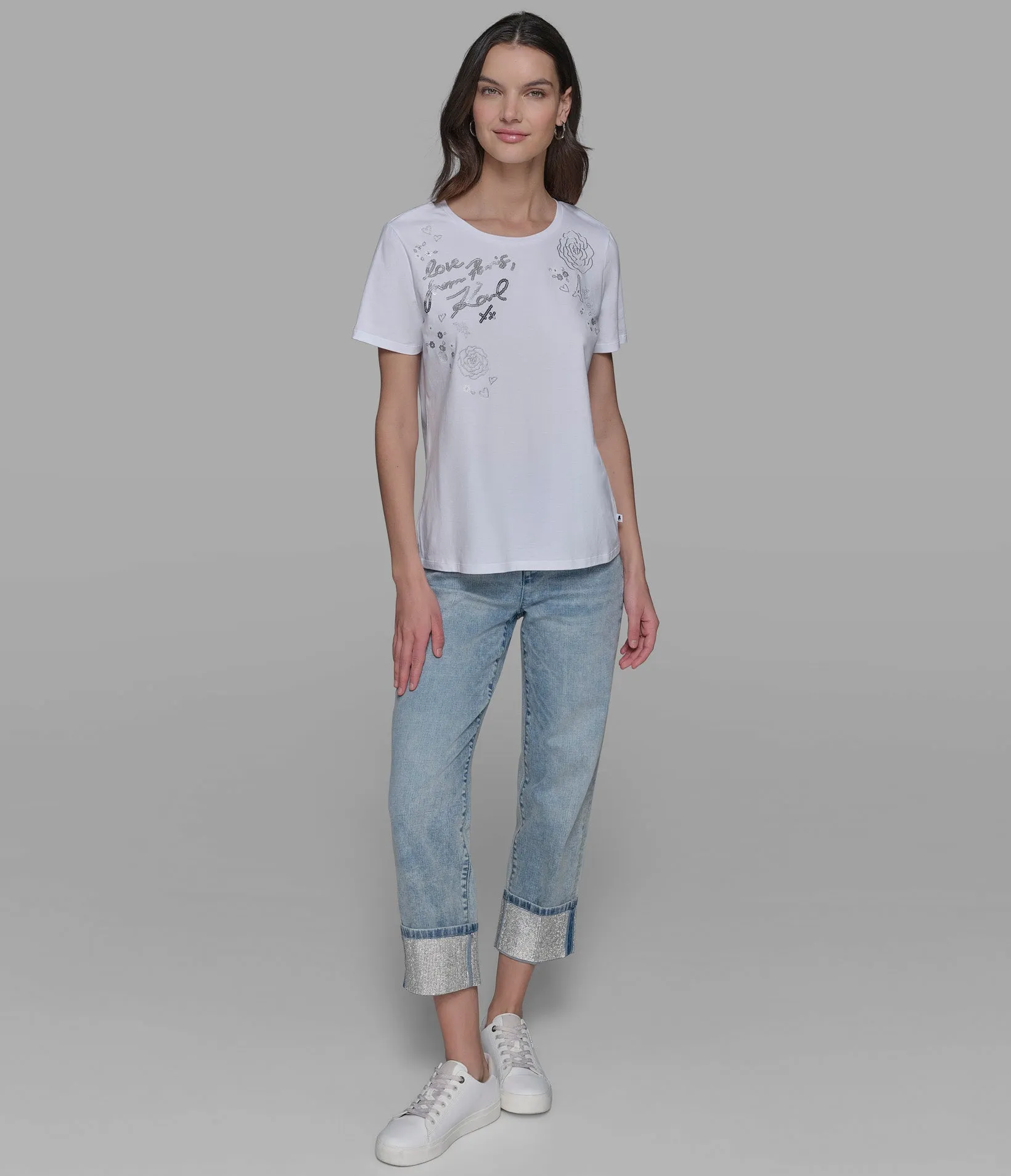 FLORAL WHIMSY TEE sold by Karl Lagerfeld Paris product image thumbnail 3