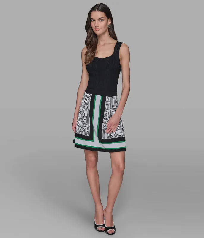 DOUBLE L PRINT MINI SKIRT sold by Karl Lagerfeld Paris