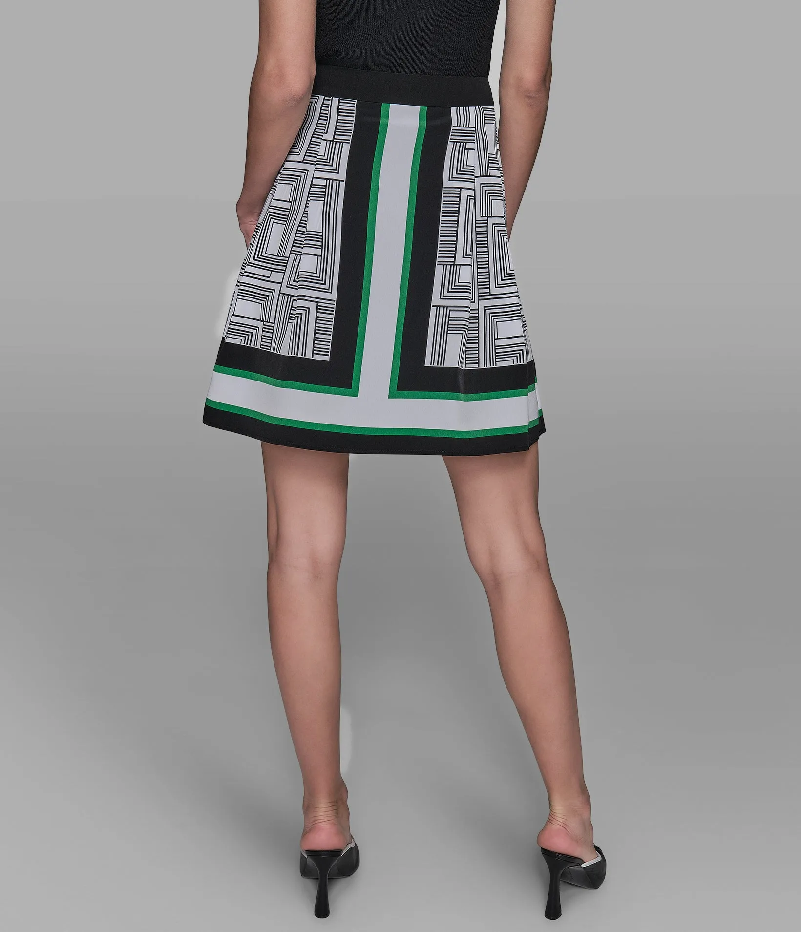 DOUBLE L PRINT MINI SKIRT sold by Karl Lagerfeld Paris product image thumbnail 4