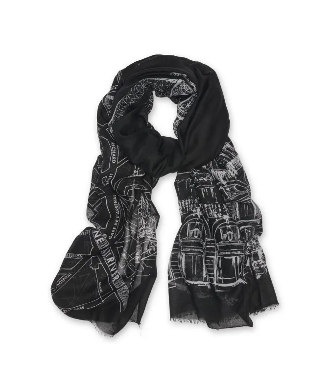 BLACK & WHITE PARIS WRAP sold by Karl Lagerfeld Paris