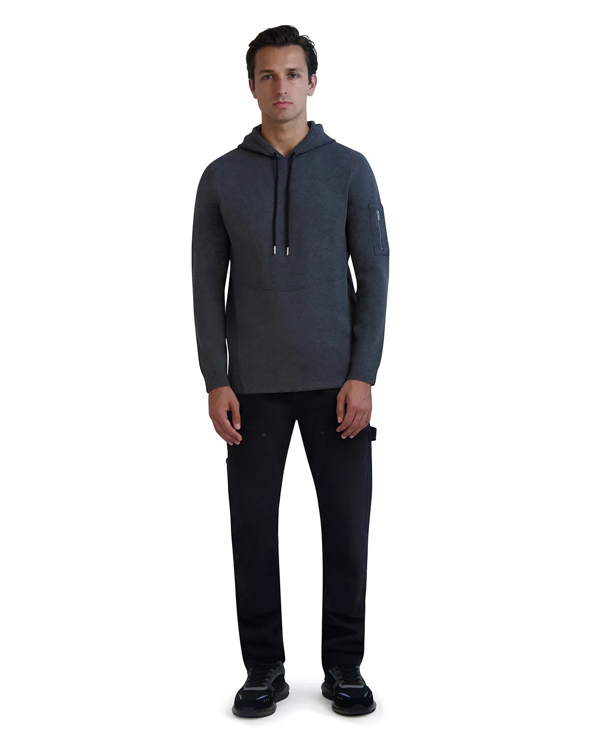 ZIPPER SLEEVE SWEATER HOODIE sold by Karl Lagerfeld Paris product image thumbnail 5