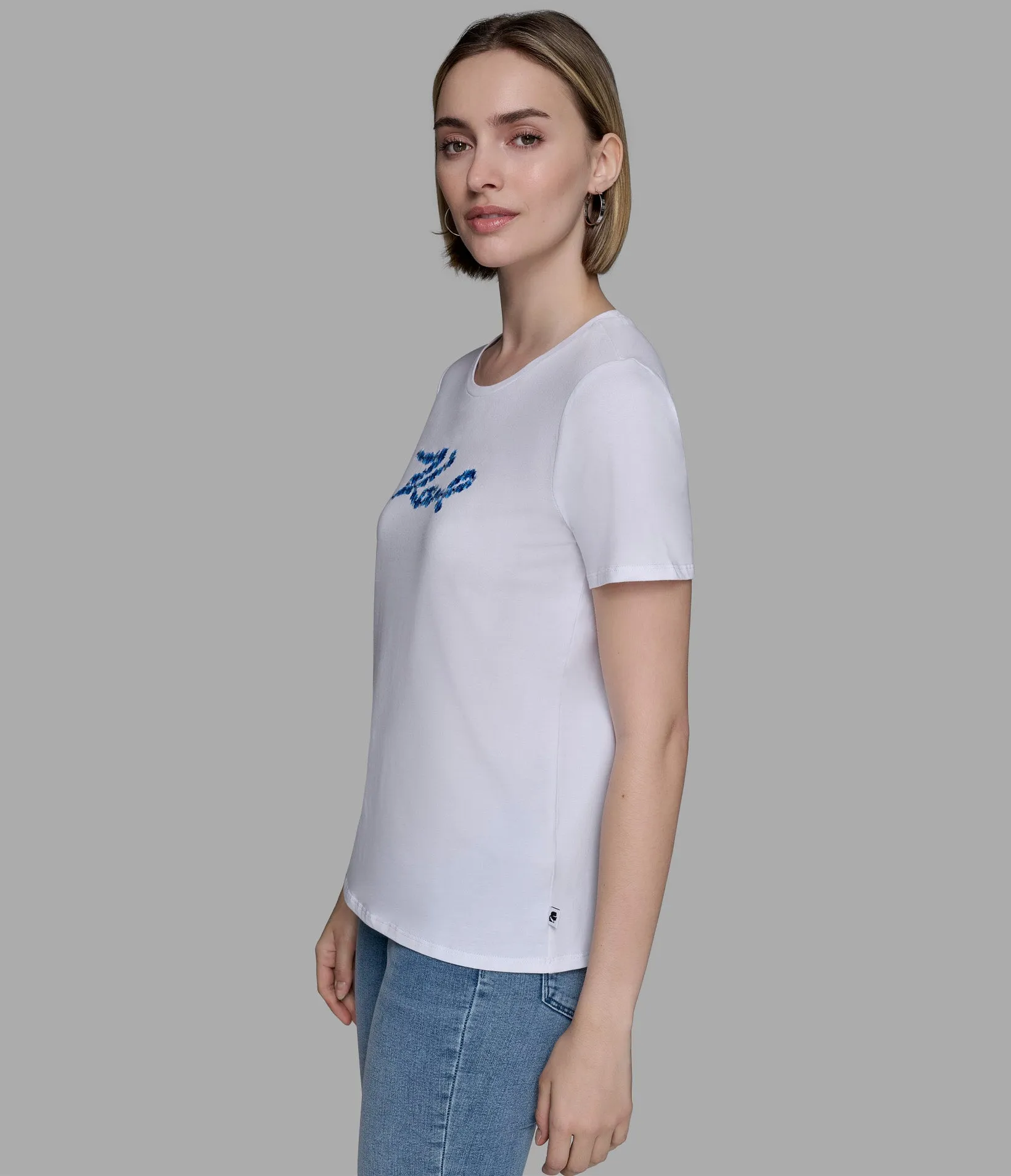 CONTRAST DAISIES LOGO TEE sold by Karl Lagerfeld Paris product image thumbnail 4
