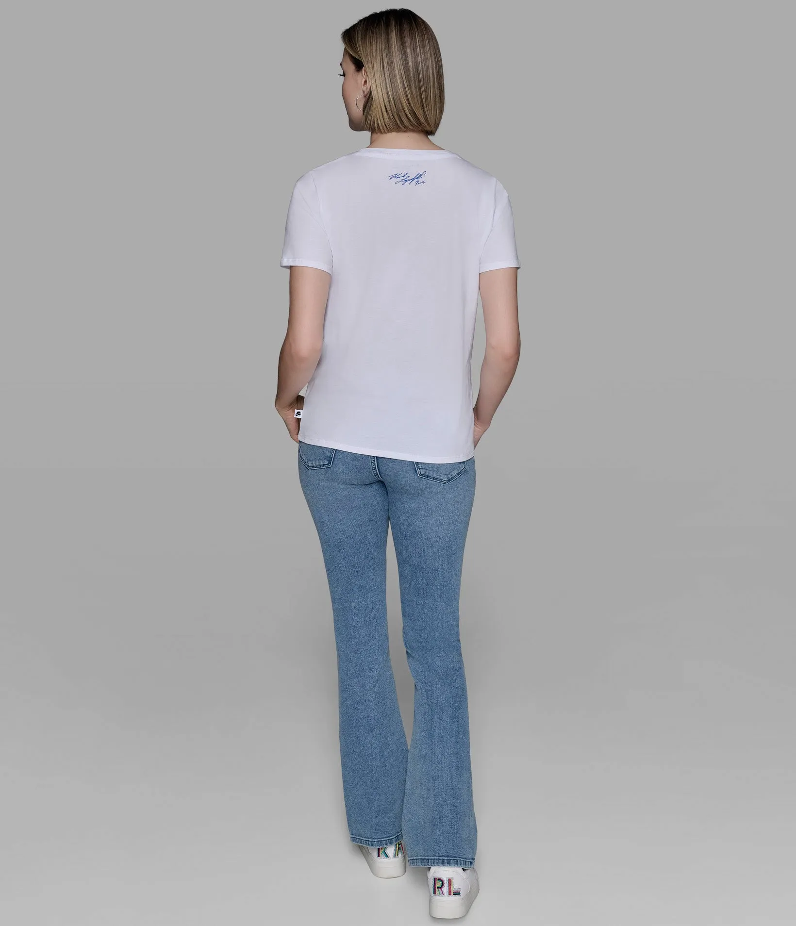 CONTRAST DAISIES LOGO TEE sold by Karl Lagerfeld Paris product image thumbnail 2