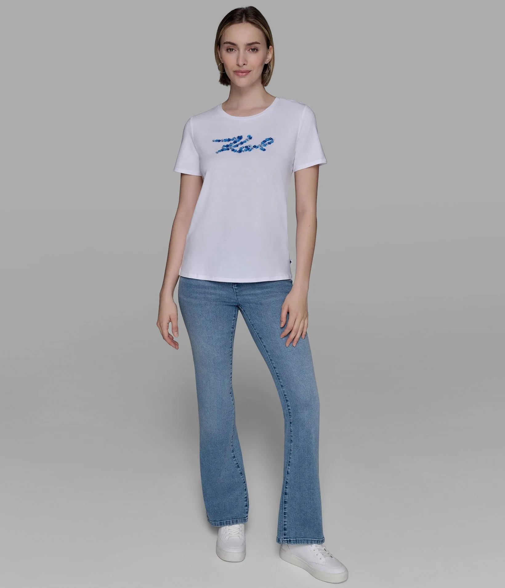 CONTRAST DAISIES LOGO TEE sold by Karl Lagerfeld Paris product image thumbnail 3