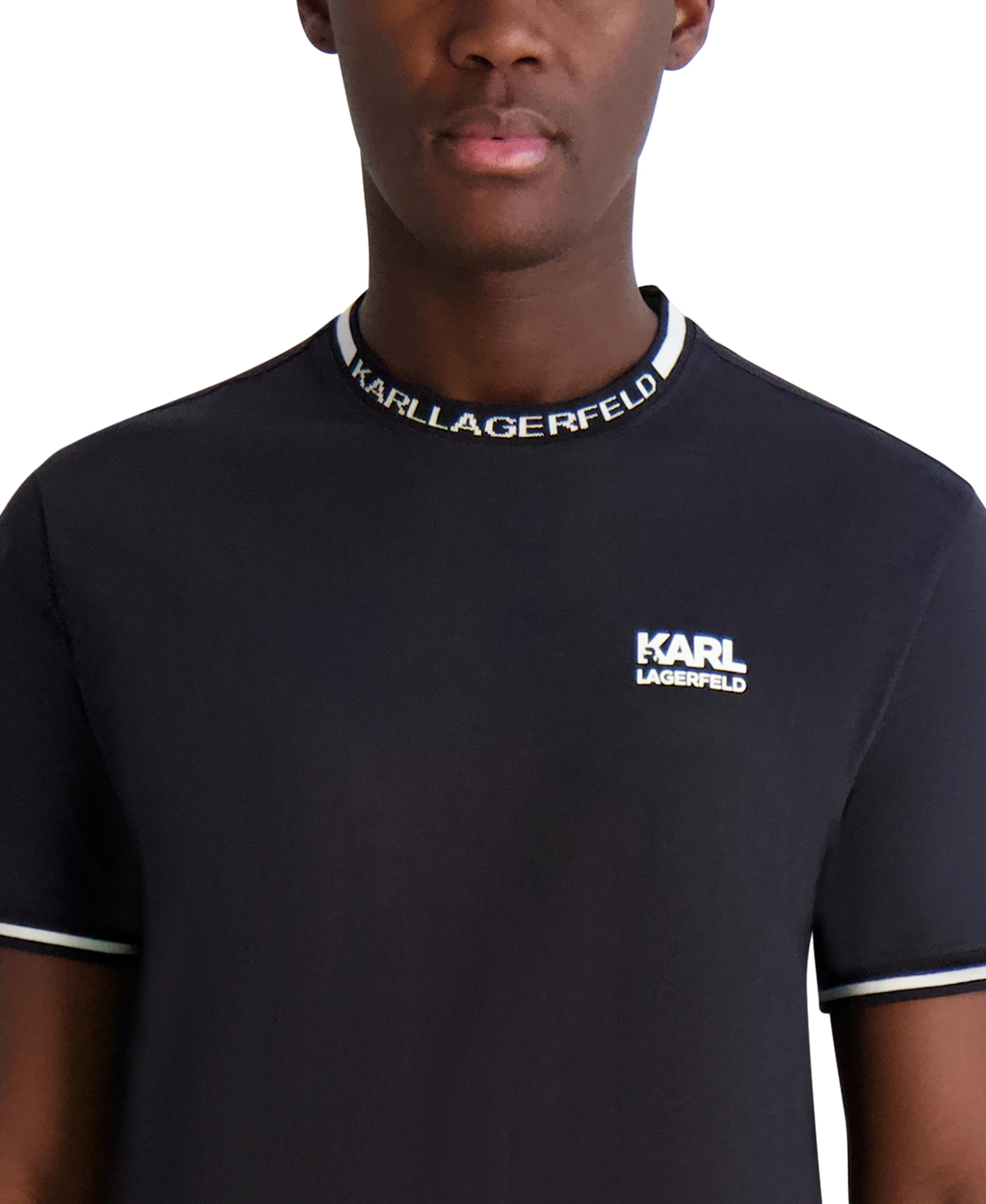 MINI KARL HEAD RIBBED LOGO TEE sold by Karl Lagerfeld Paris product image thumbnail 5
