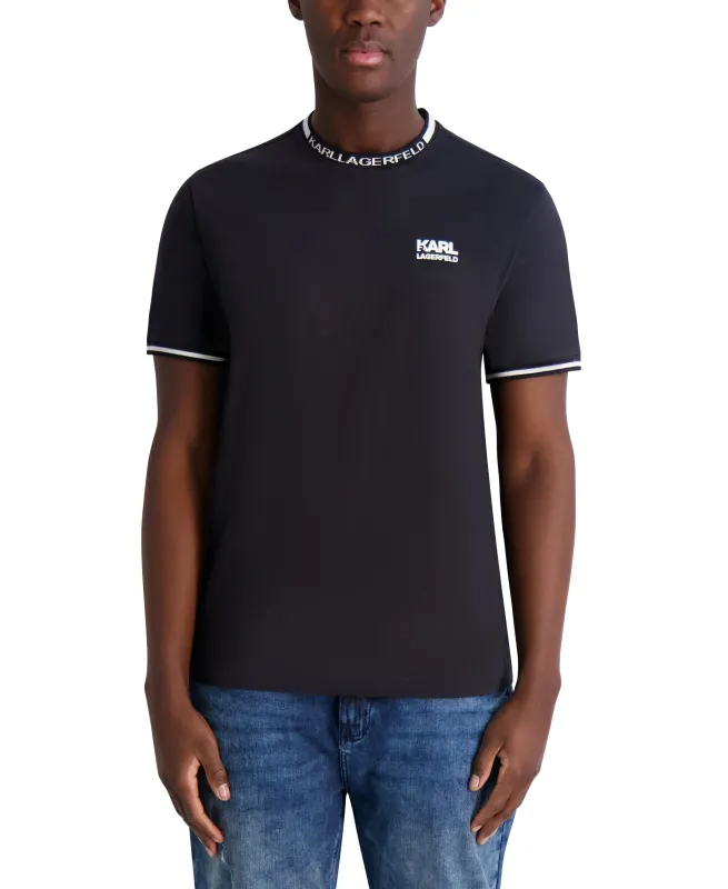 MINI KARL HEAD RIBBED LOGO TEE sold by Karl Lagerfeld Paris