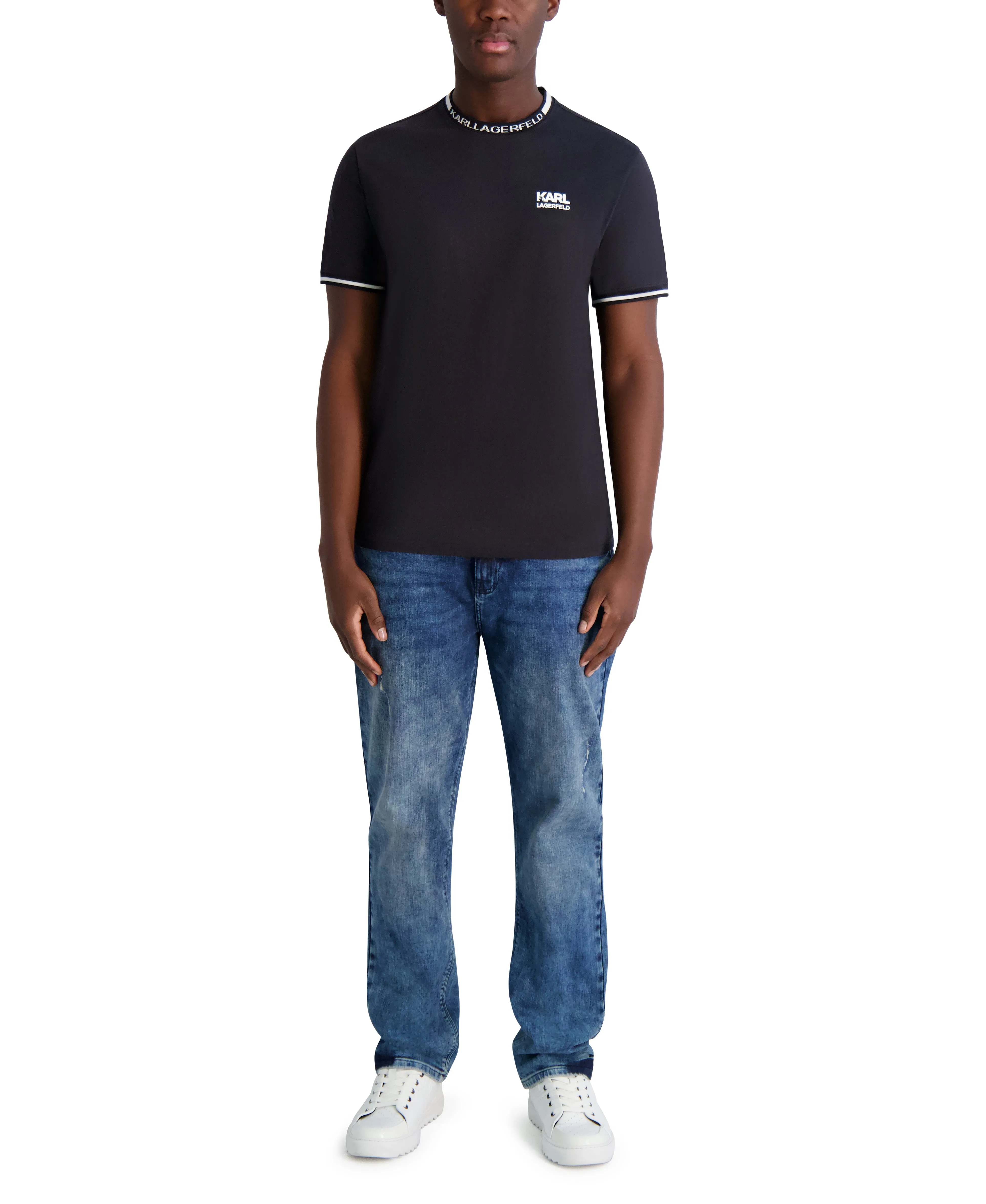 MINI KARL HEAD RIBBED LOGO TEE sold by Karl Lagerfeld Paris product image thumbnail 4