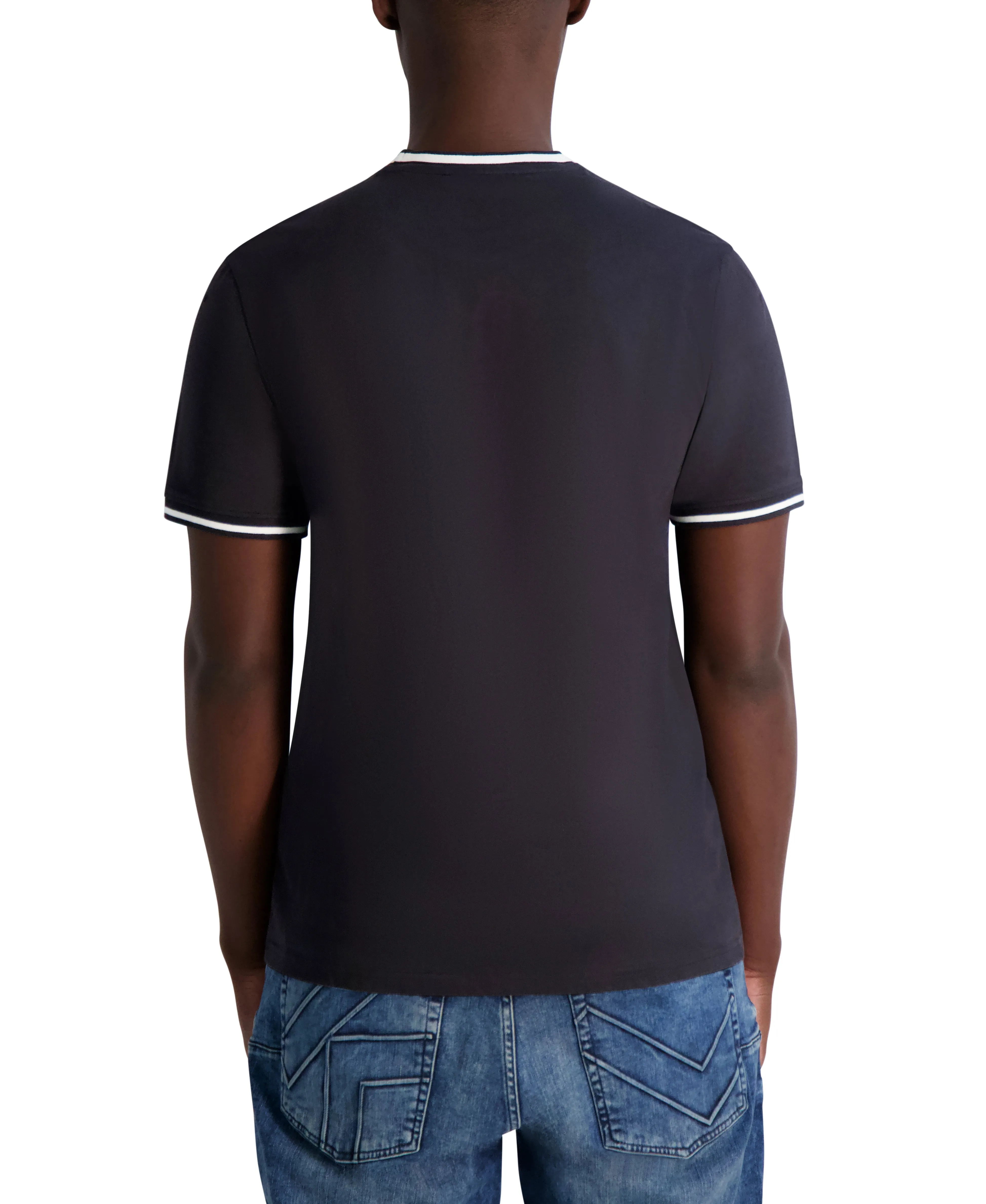 MINI KARL HEAD RIBBED LOGO TEE sold by Karl Lagerfeld Paris product image thumbnail 2