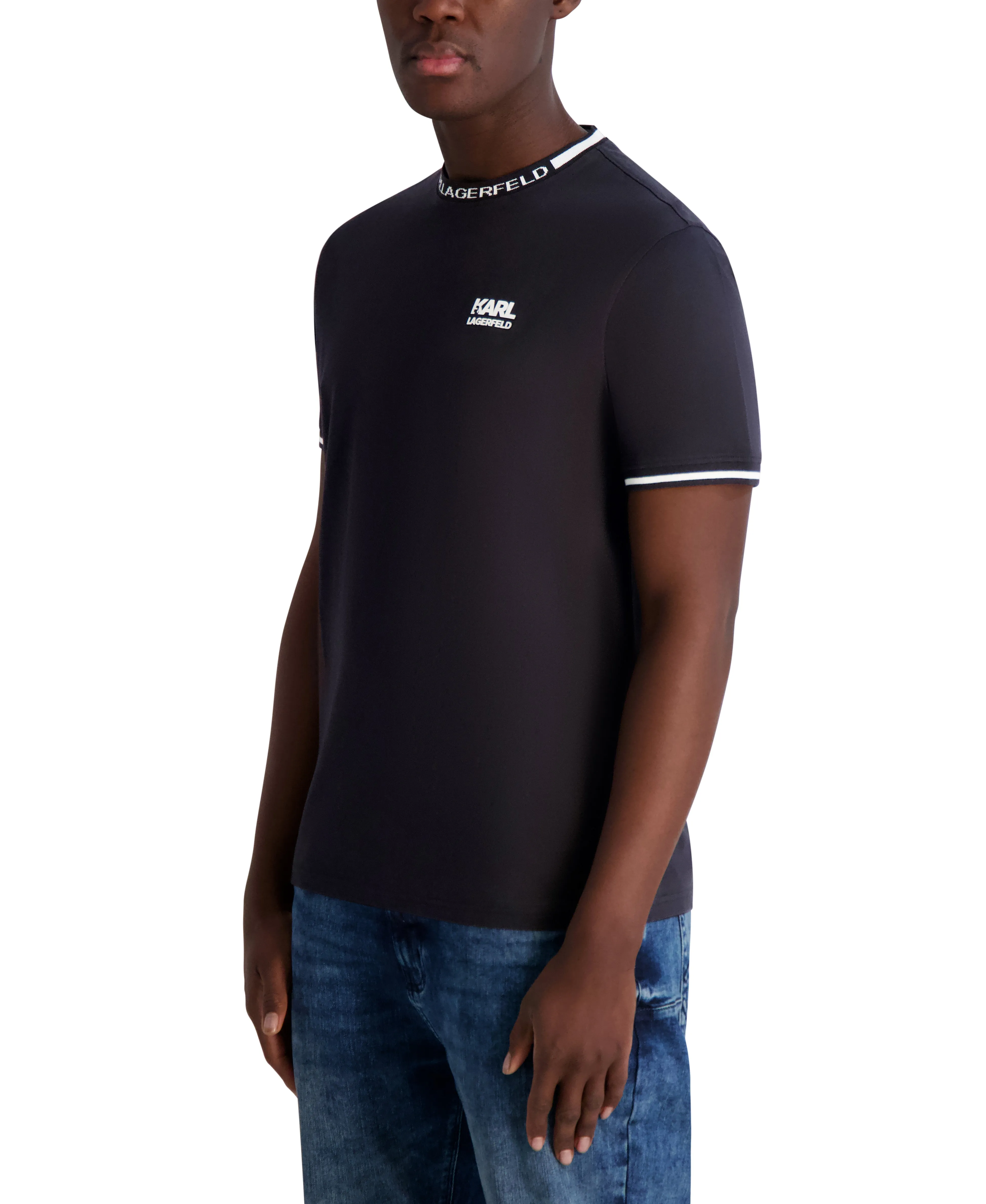 MINI KARL HEAD RIBBED LOGO TEE sold by Karl Lagerfeld Paris product image thumbnail 3