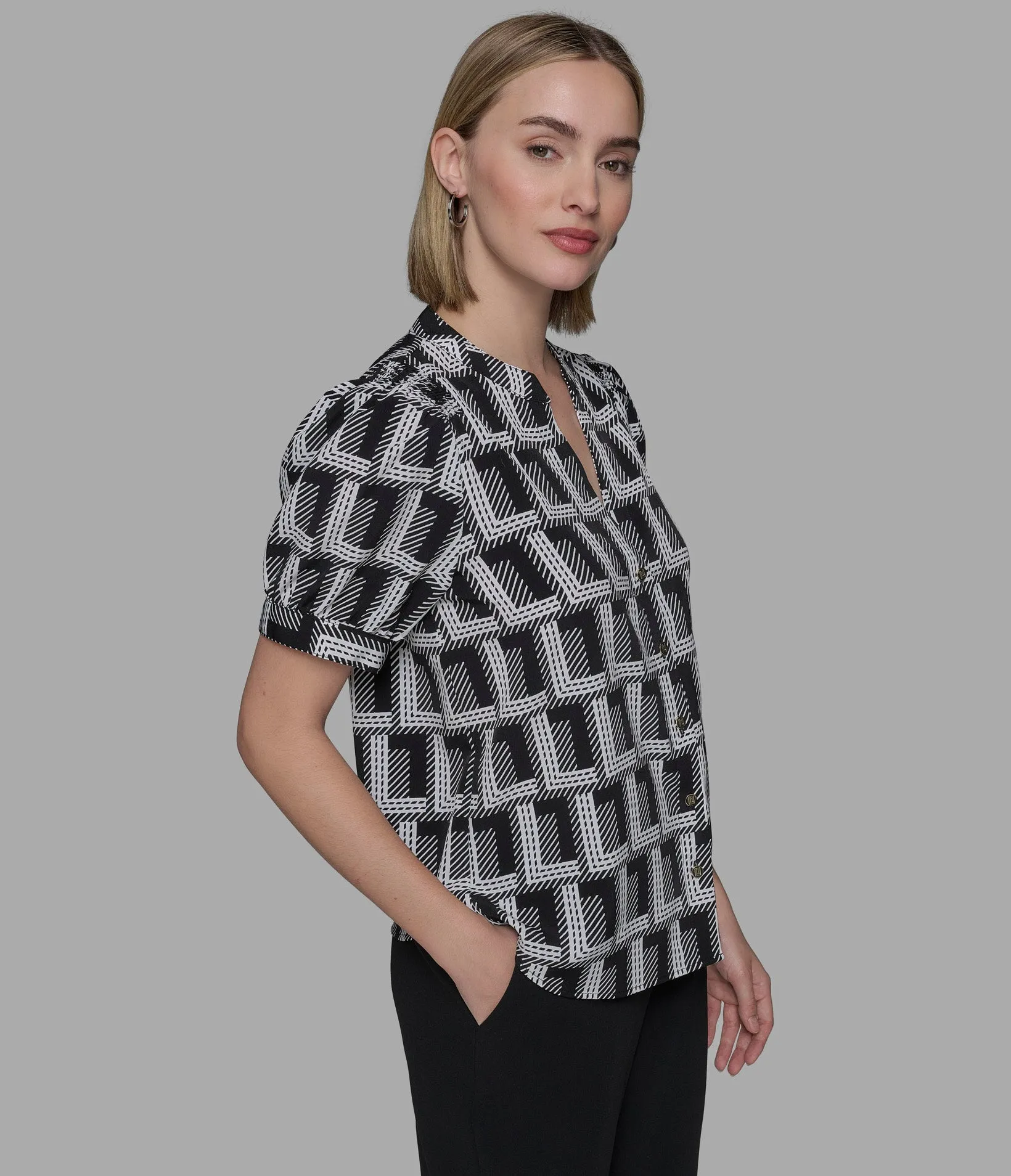 SHORT SLEEVE DOUBLE L CAMP SHIRT sold by Karl Lagerfeld Paris product image thumbnail 5