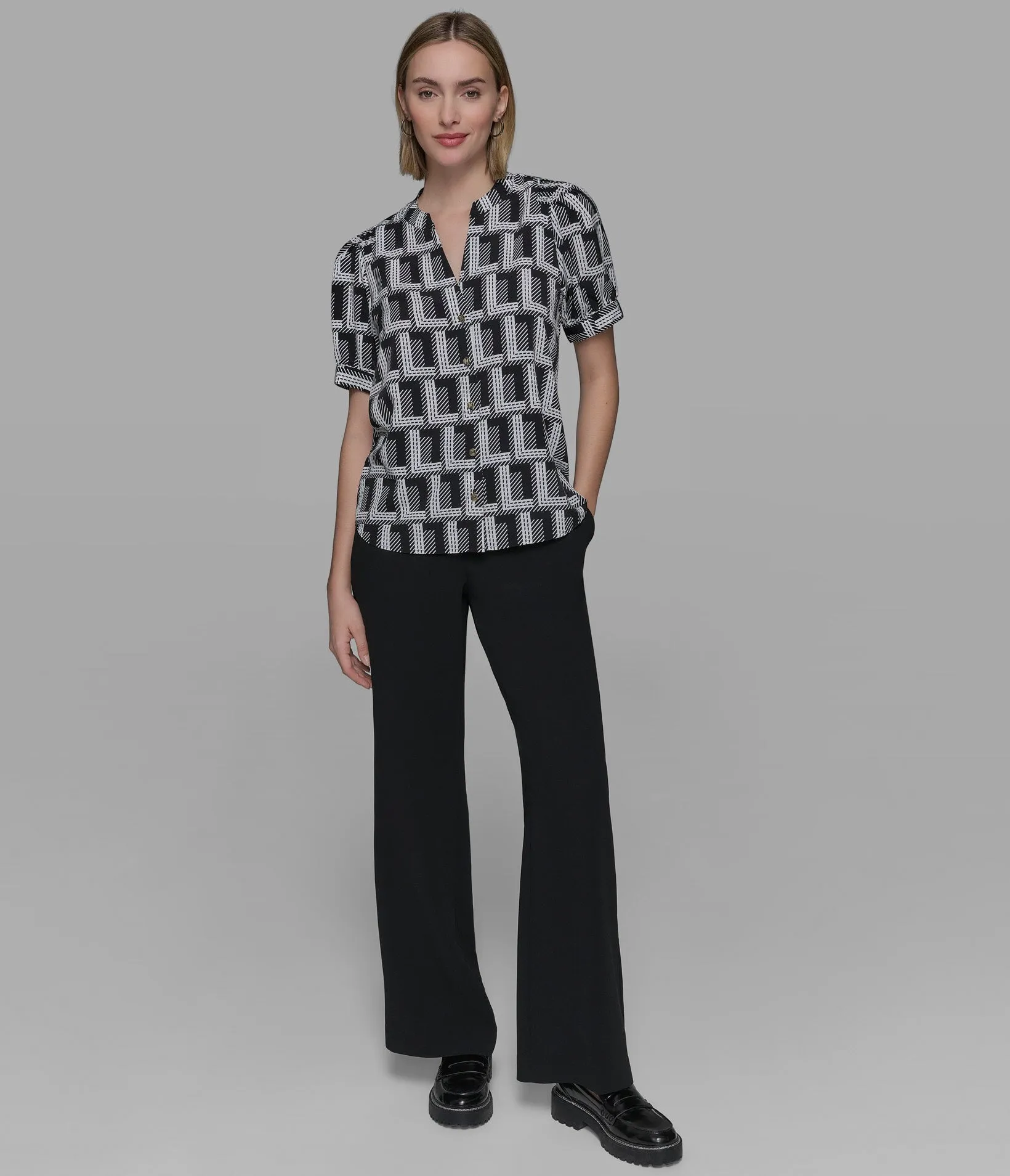 SHORT SLEEVE DOUBLE L CAMP SHIRT sold by Karl Lagerfeld Paris product image thumbnail 3