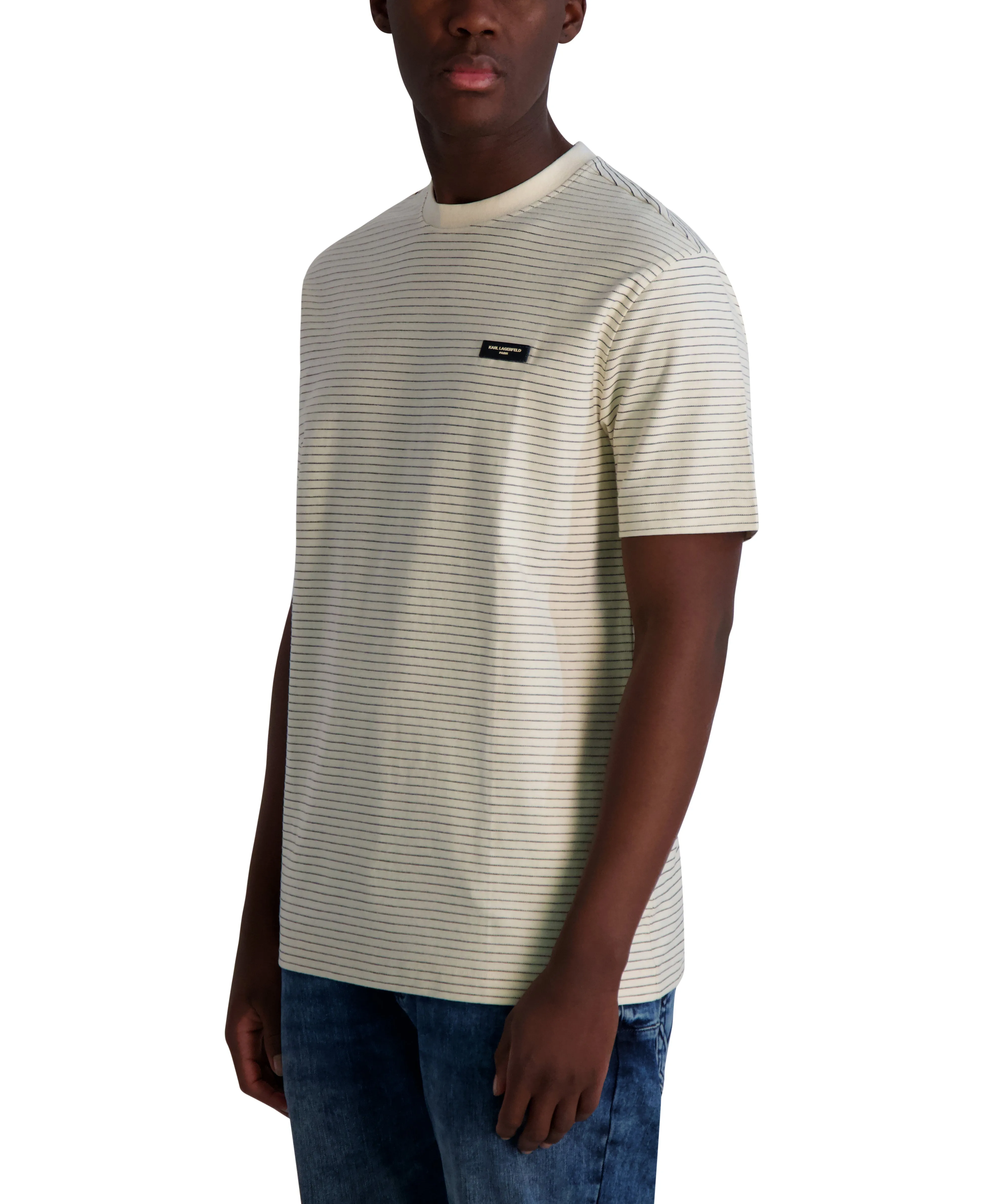 TEXTURED STRIPE TEE sold by Karl Lagerfeld Paris product image thumbnail 3