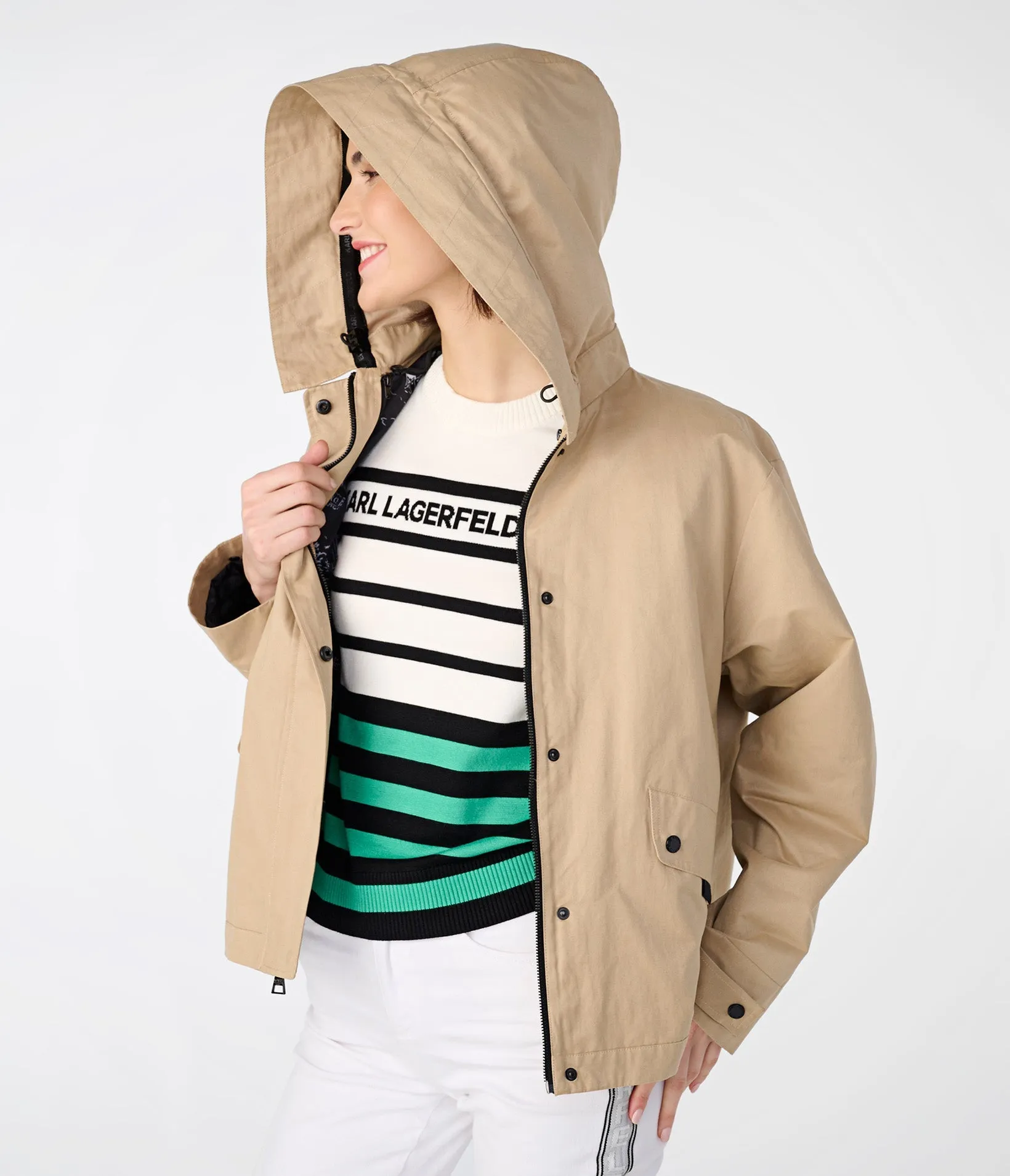 BOXY SHORT ANORAK JACKET sold by Karl Lagerfeld Paris product image thumbnail 5