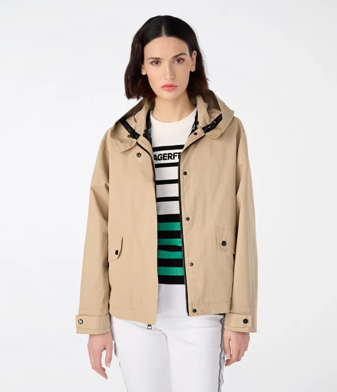 BOXY SHORT ANORAK JACKET sold by Karl Lagerfeld Paris