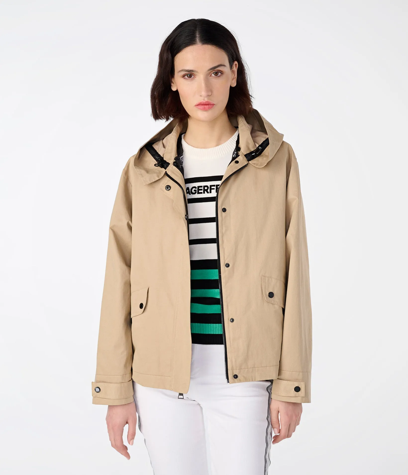 BOXY SHORT ANORAK JACKET sold by Karl Lagerfeld Paris