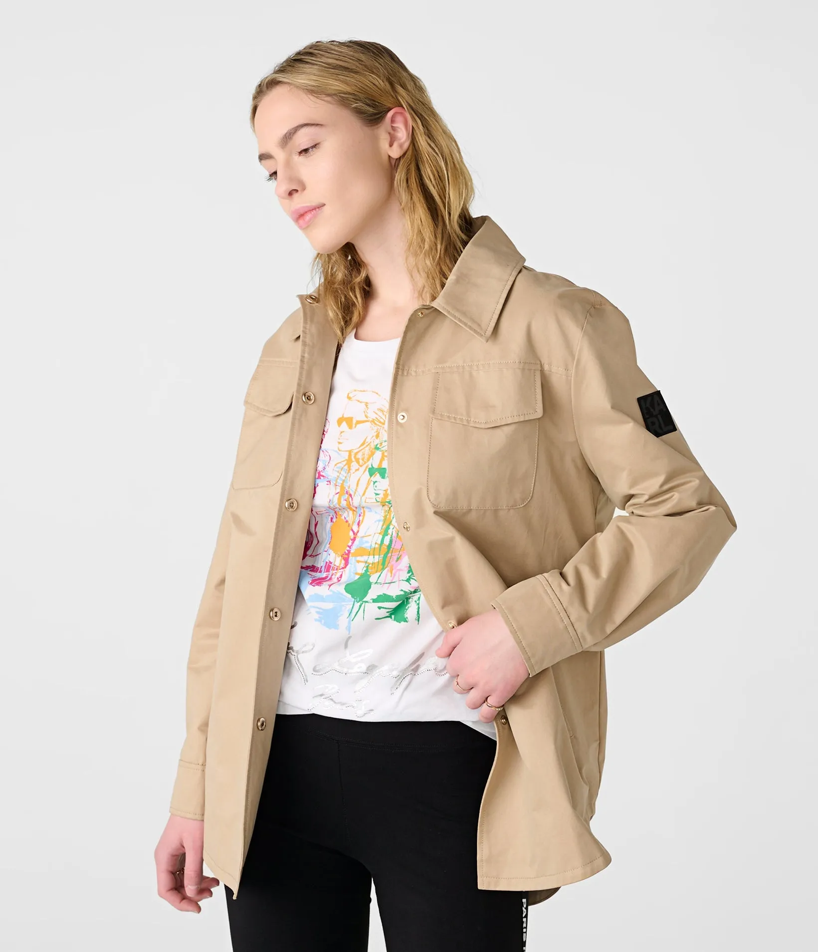 OVERSIZED SHIRT JACKET sold by Karl Lagerfeld Paris