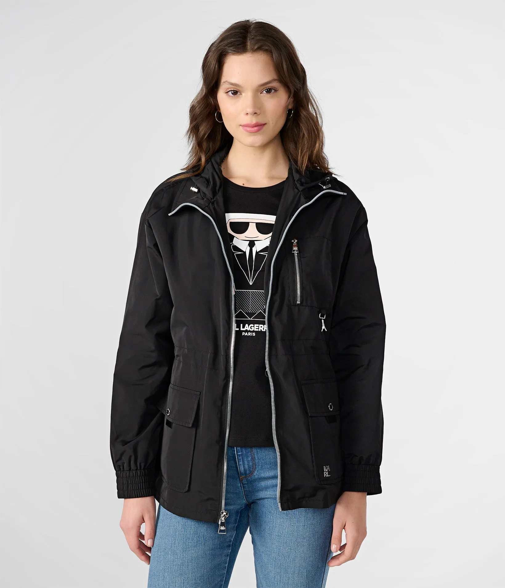 HIDDEN HOOD ANORAK sold by Karl Lagerfeld Paris