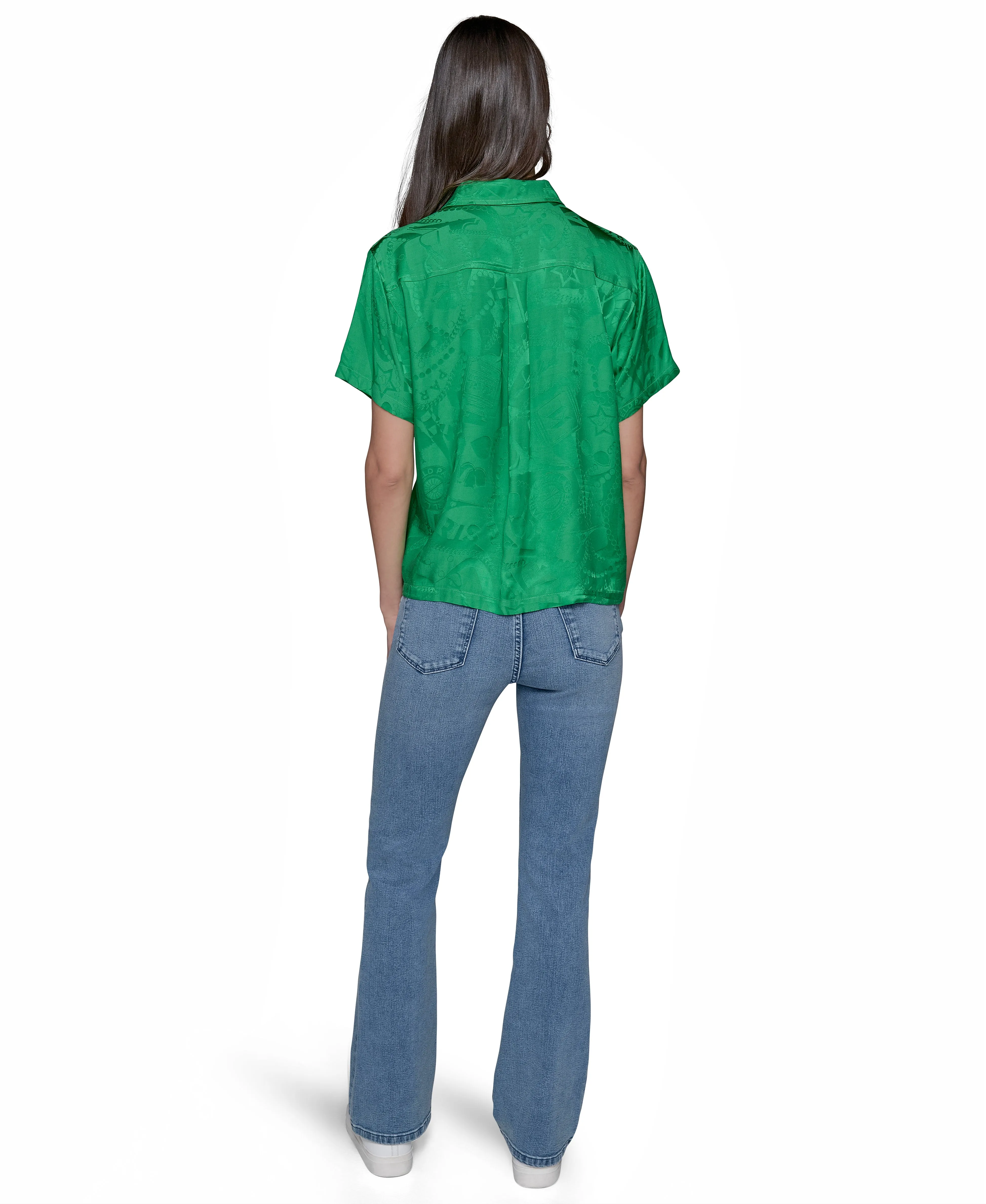 SHORT SLEEVE JACQUARD SHIRT sold by Karl Lagerfeld Paris product image thumbnail 2