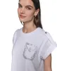 TEE WITH BUTTON EPAULE sold by Karl Lagerfeld Paris