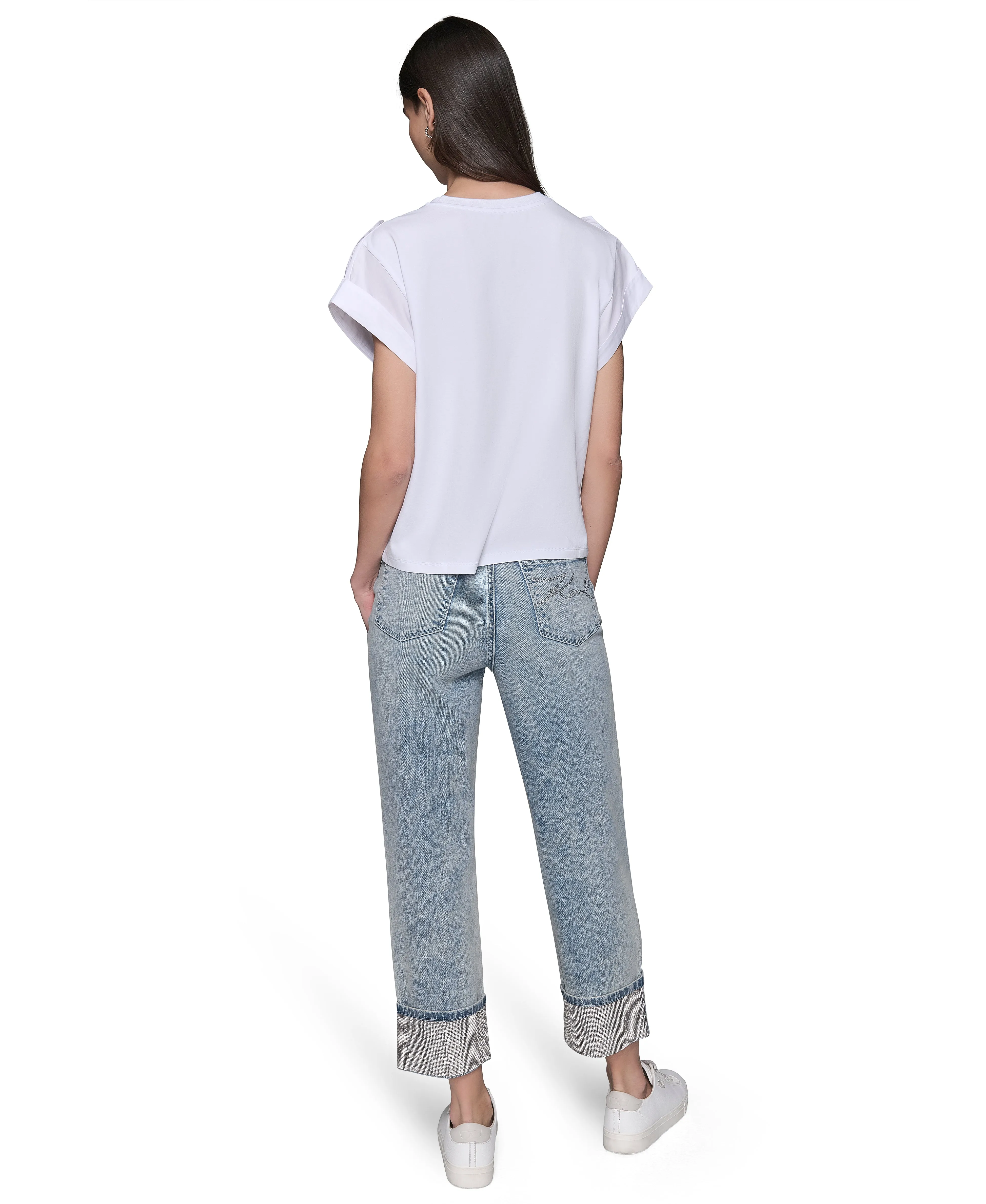 TEE WITH BUTTON EPAULE sold by Karl Lagerfeld Paris product image thumbnail 2