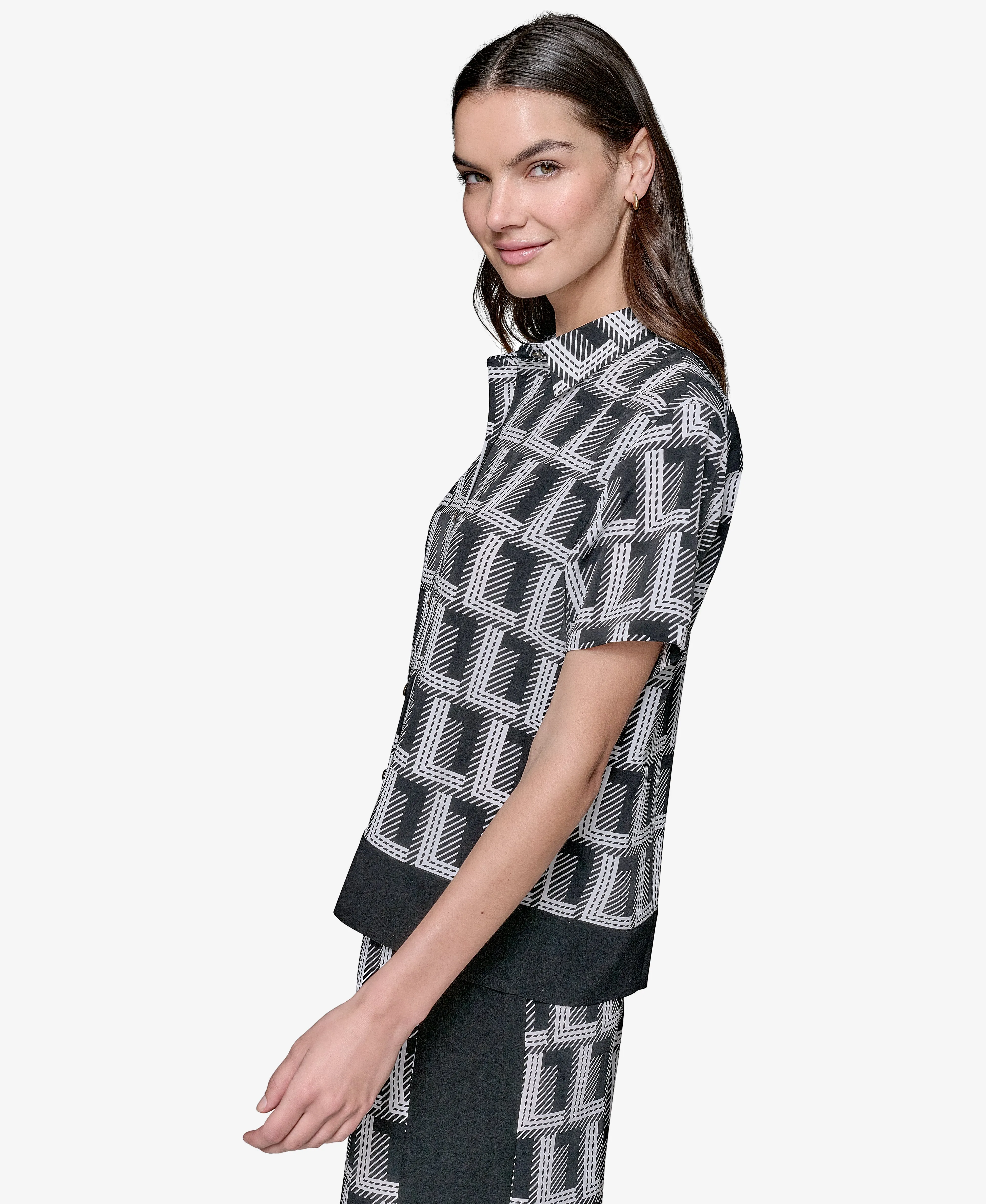 GEO PRINT CAMP SHIRT sold by Karl Lagerfeld Paris product image thumbnail 2