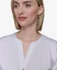 COLLARLESS MIDI SHIRT DRESS sold by Karl Lagerfeld Paris