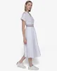 COLLARLESS MIDI SHIRT DRESS sold by Karl Lagerfeld Paris