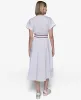 COLLARLESS MIDI SHIRT DRESS sold by Karl Lagerfeld Paris