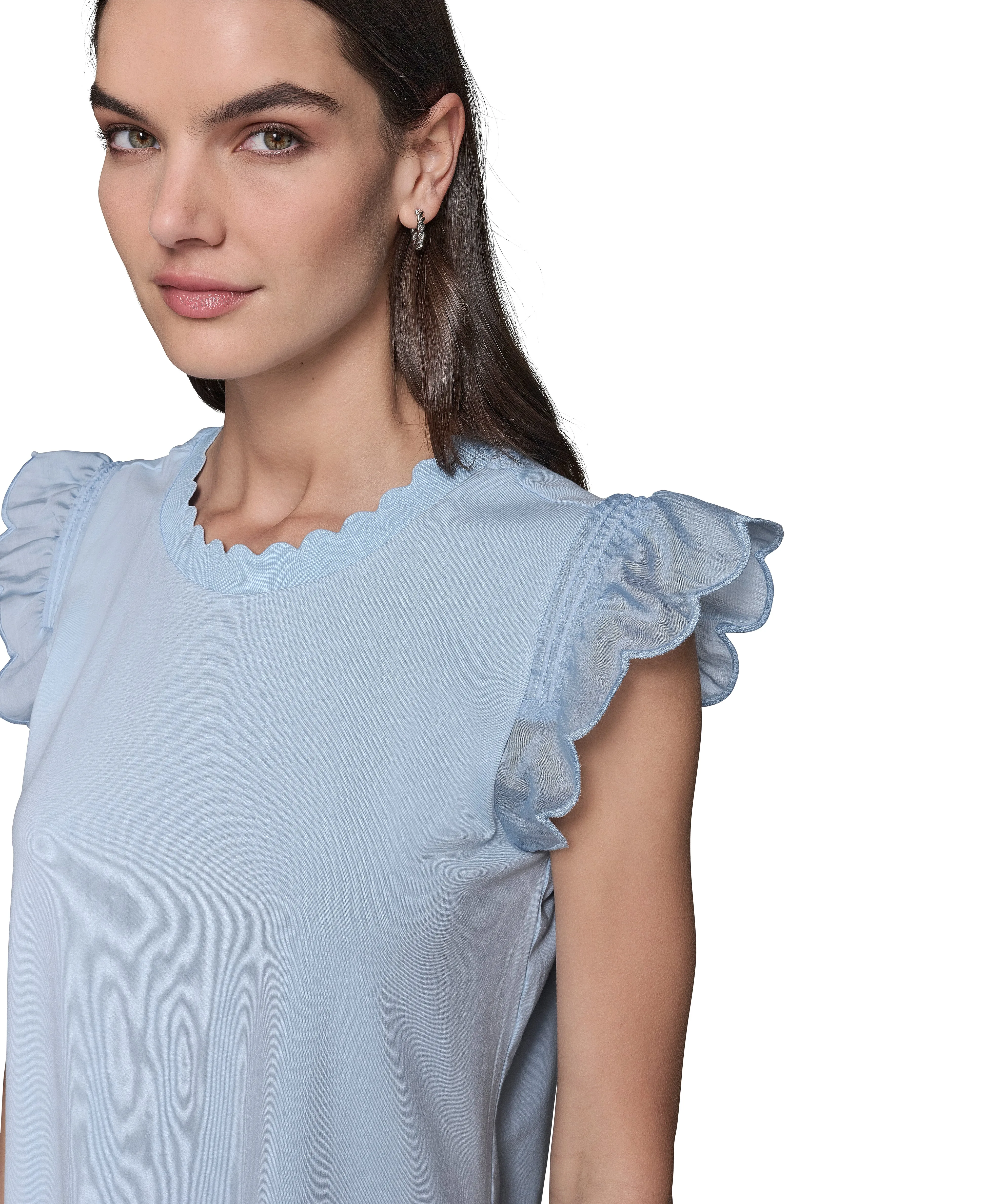 SLEEVELESS RUFFLE TOP sold by Karl Lagerfeld Paris product image thumbnail 5