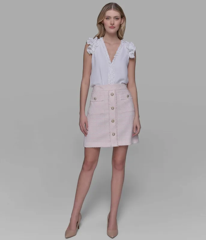 TWEED MINI SKIRT sold by Karl Lagerfeld Paris