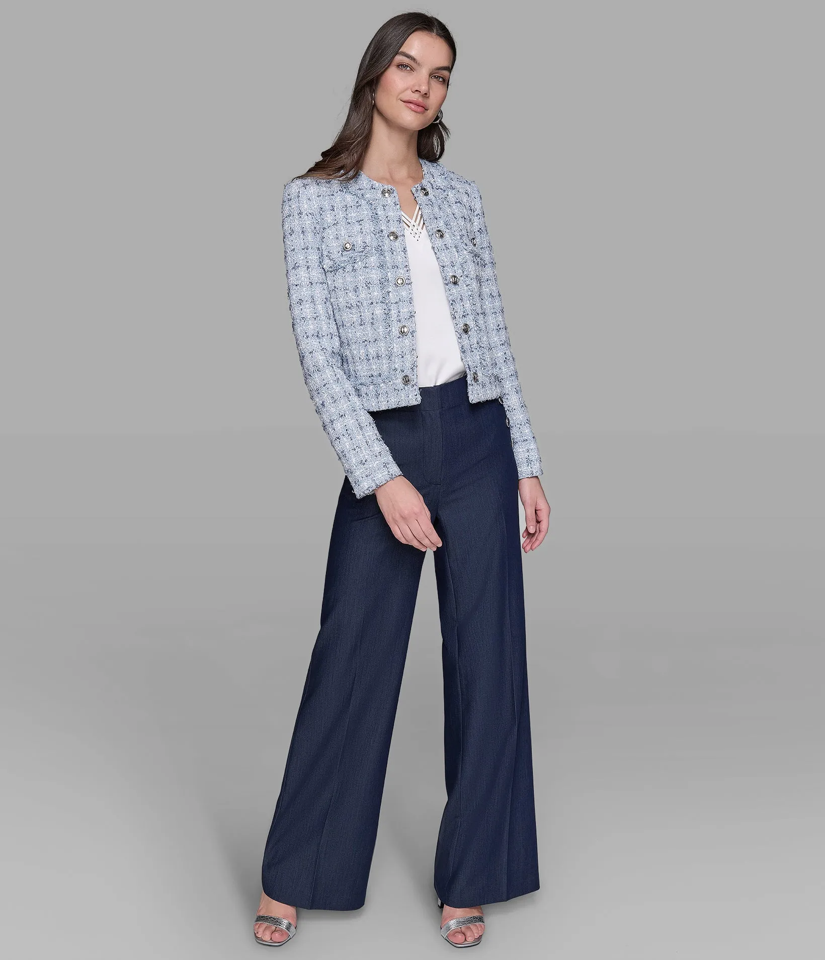 TWEED JACKET WITH CHAIN DETAIL sold by Karl Lagerfeld Paris product image thumbnail 3