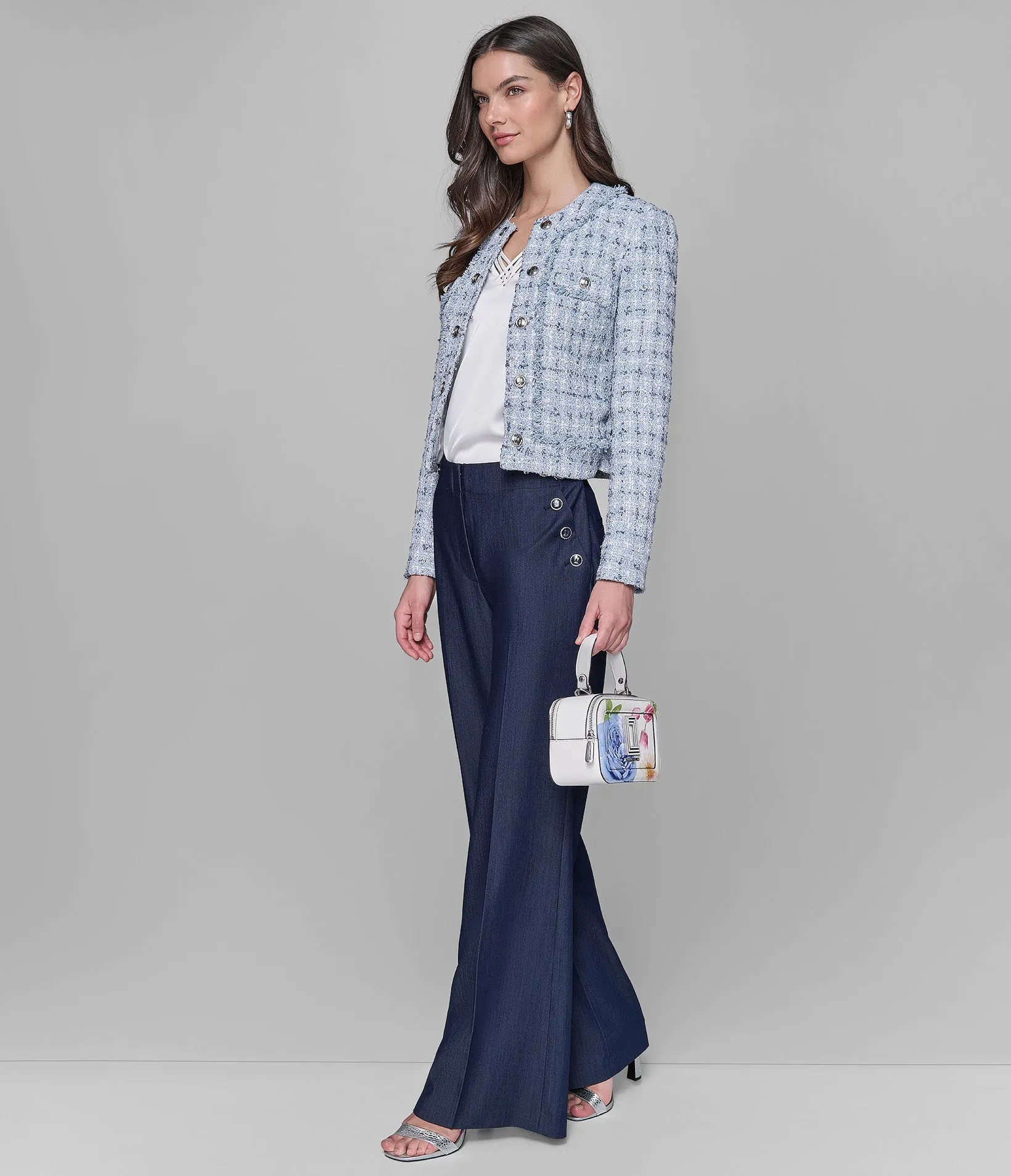 TWEED JACKET WITH CHAIN DETAIL sold by Karl Lagerfeld Paris product image thumbnail 4