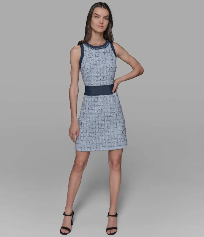 BOUCLE DENIM SHEATH DRESS sold by Karl Lagerfeld Paris