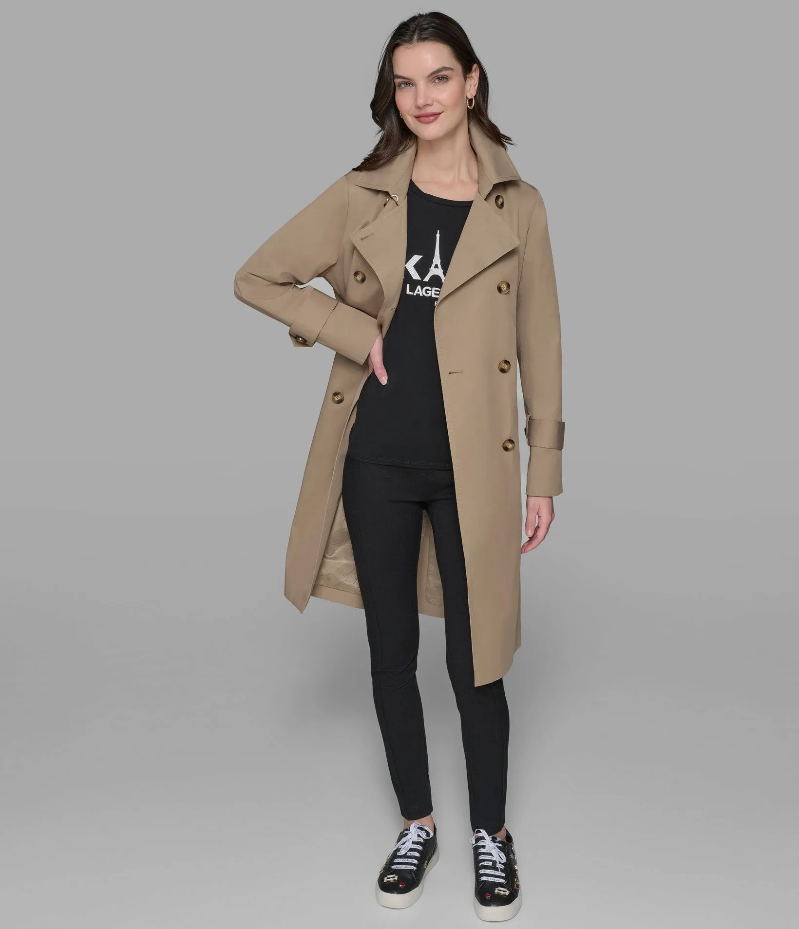 TRENCH WITH EMBOSSED LOGO BACK sold by Karl Lagerfeld Paris product image thumbnail 3